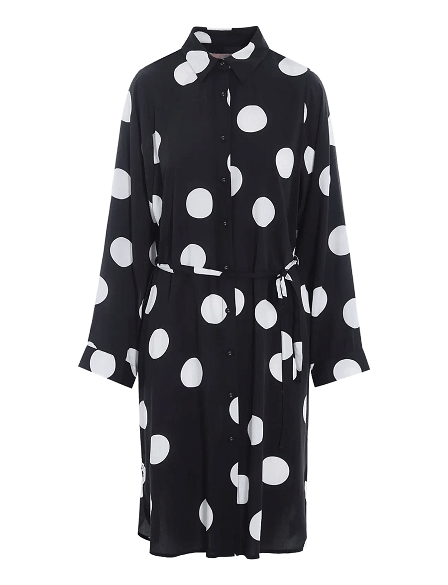 Hunkøn - Vicky Shirtdress - skjortekjoler - big dots - 1