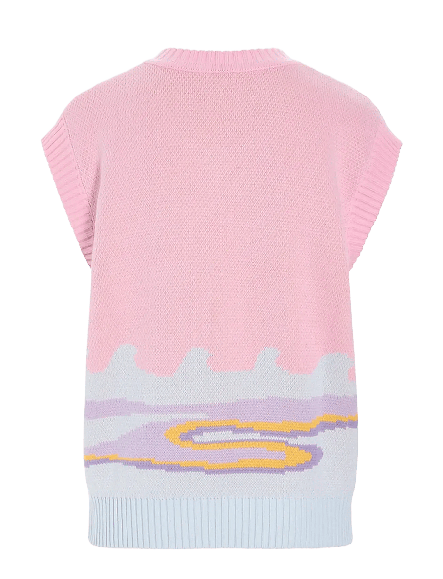 Hunkøn - Bubbles Vest - knitted vests - pink sea - 2