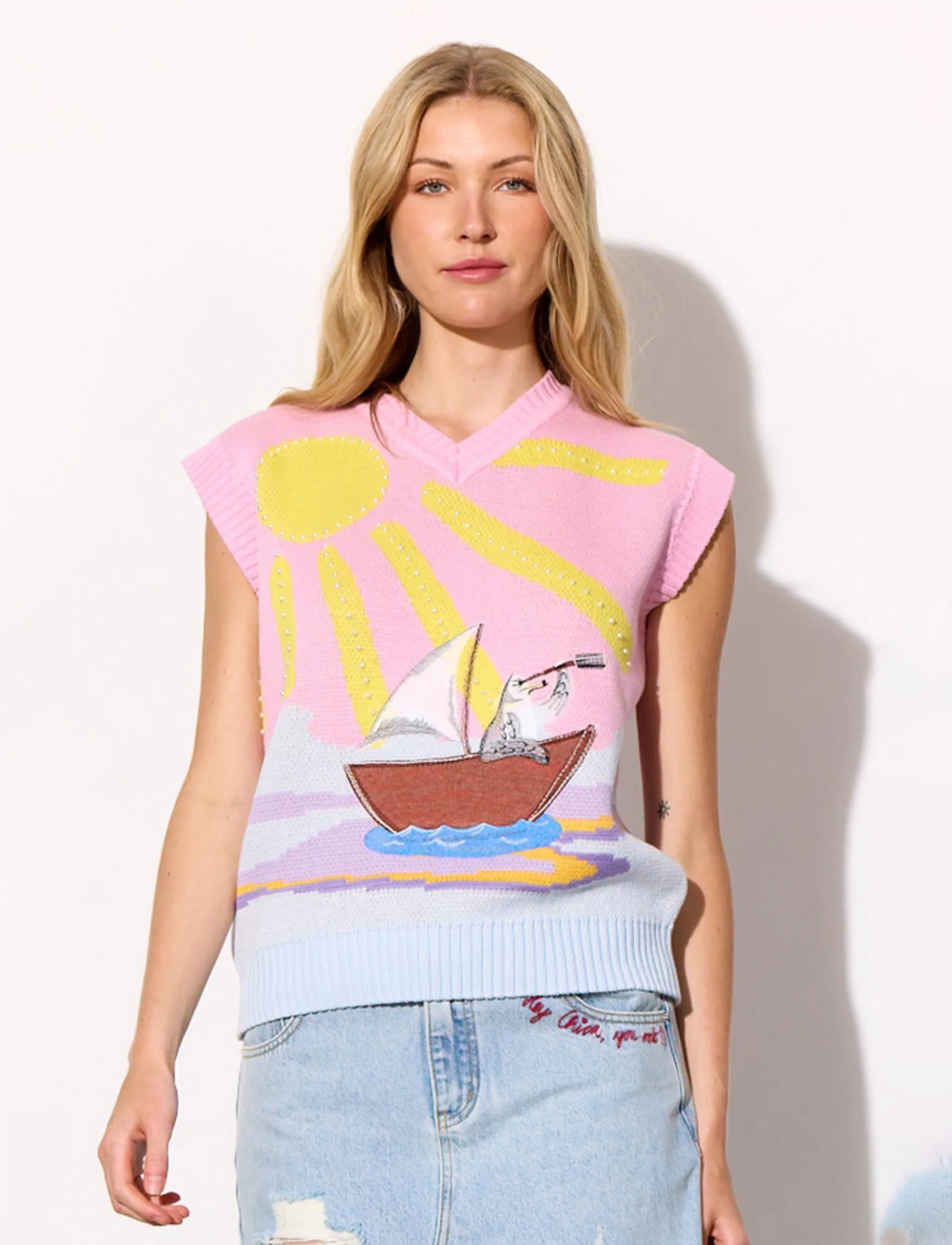 Hunkøn Bubbles Vest, XS, Pink, Veste > Strikkede Veste, Dame
