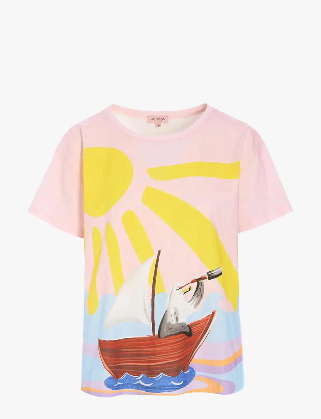 Hunkøn - Azura T-shirt - t-shirts - sunny pink - 1
