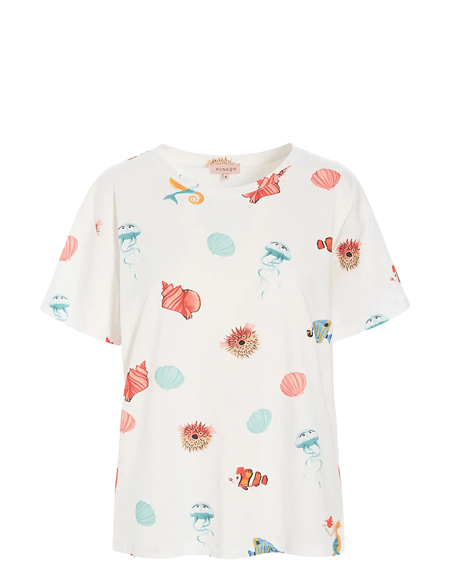 Hunkøn - Azura T-shirt - t-shirts - white ocean - 1