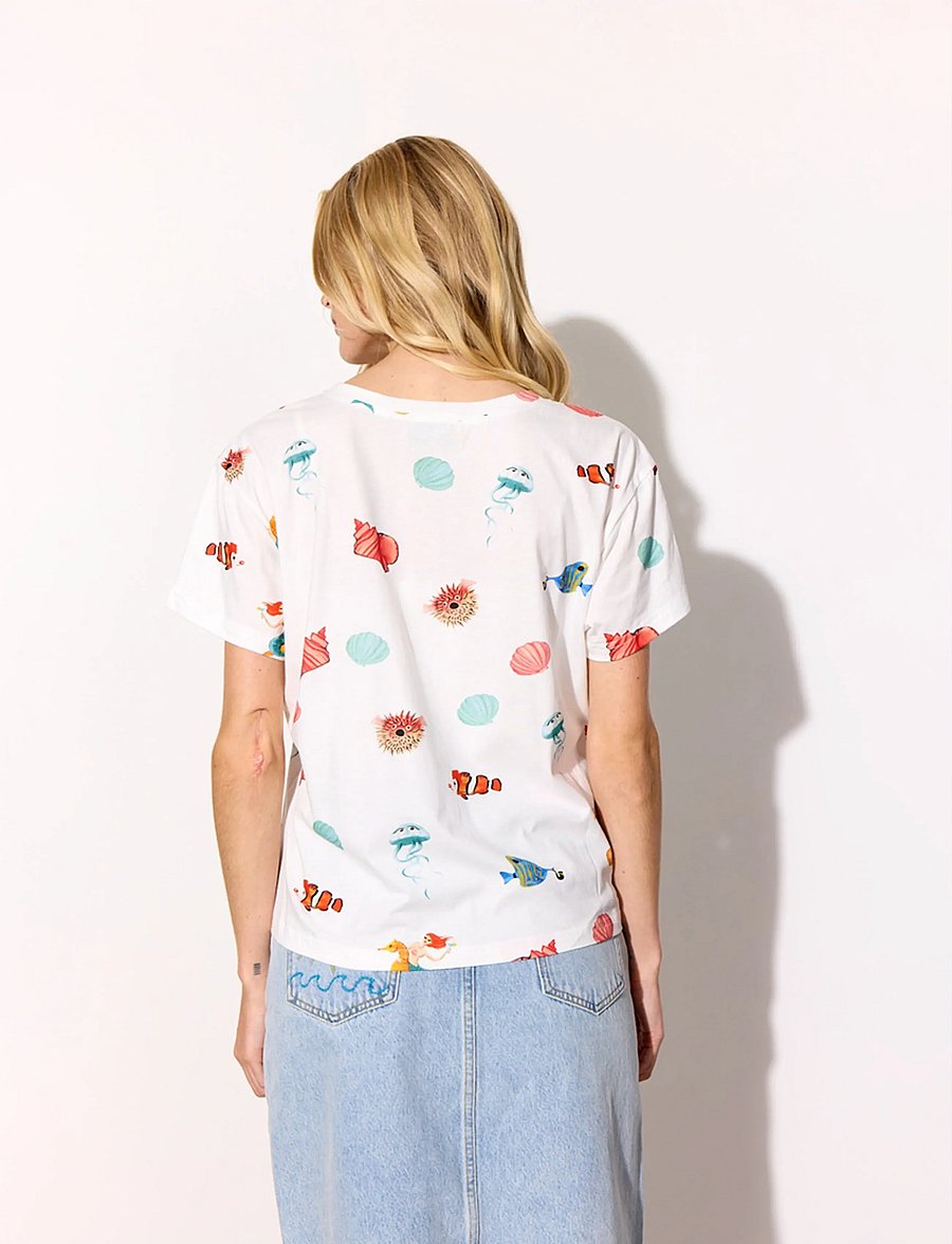Hunkøn - Azura T-shirt - t-shirts - white ocean - 3