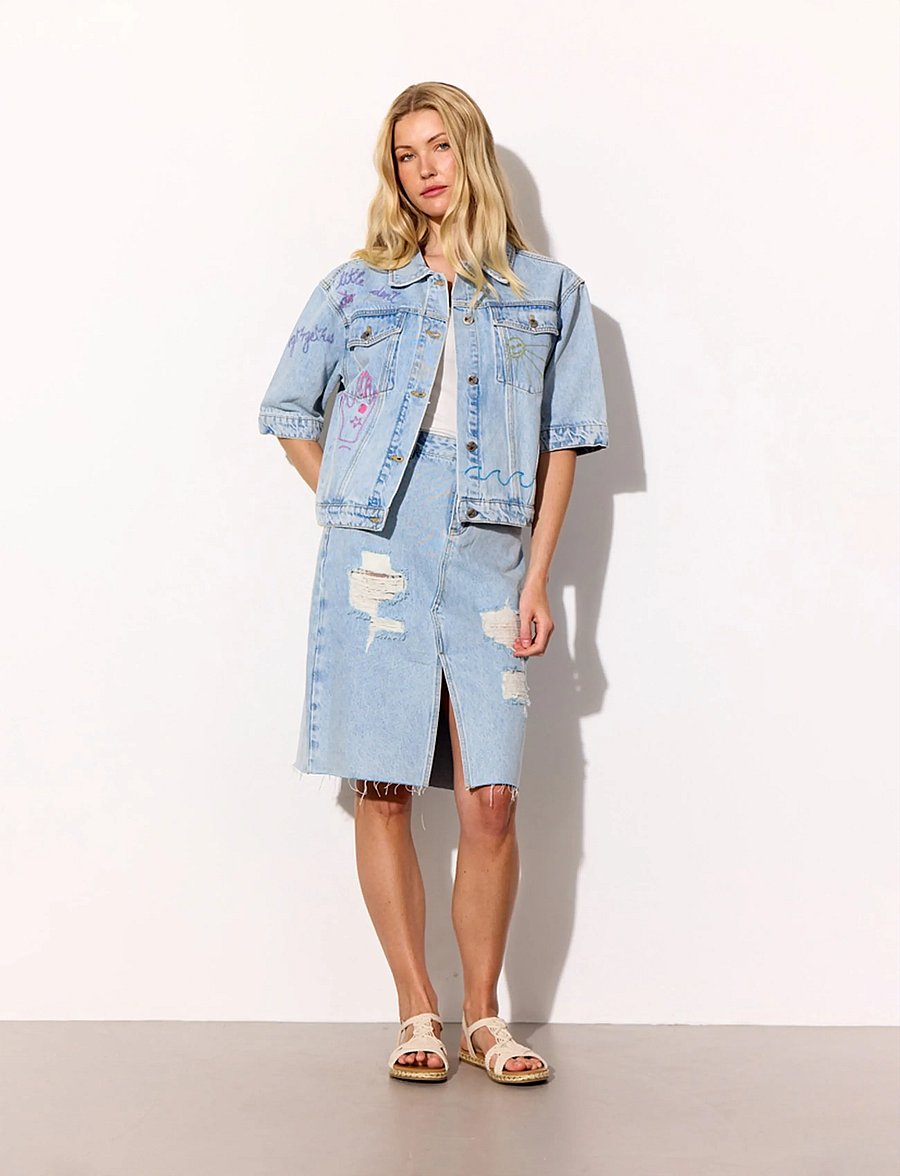 Hunkøn - Kenna Denim Jacket - jeansjacken - light denim - 4