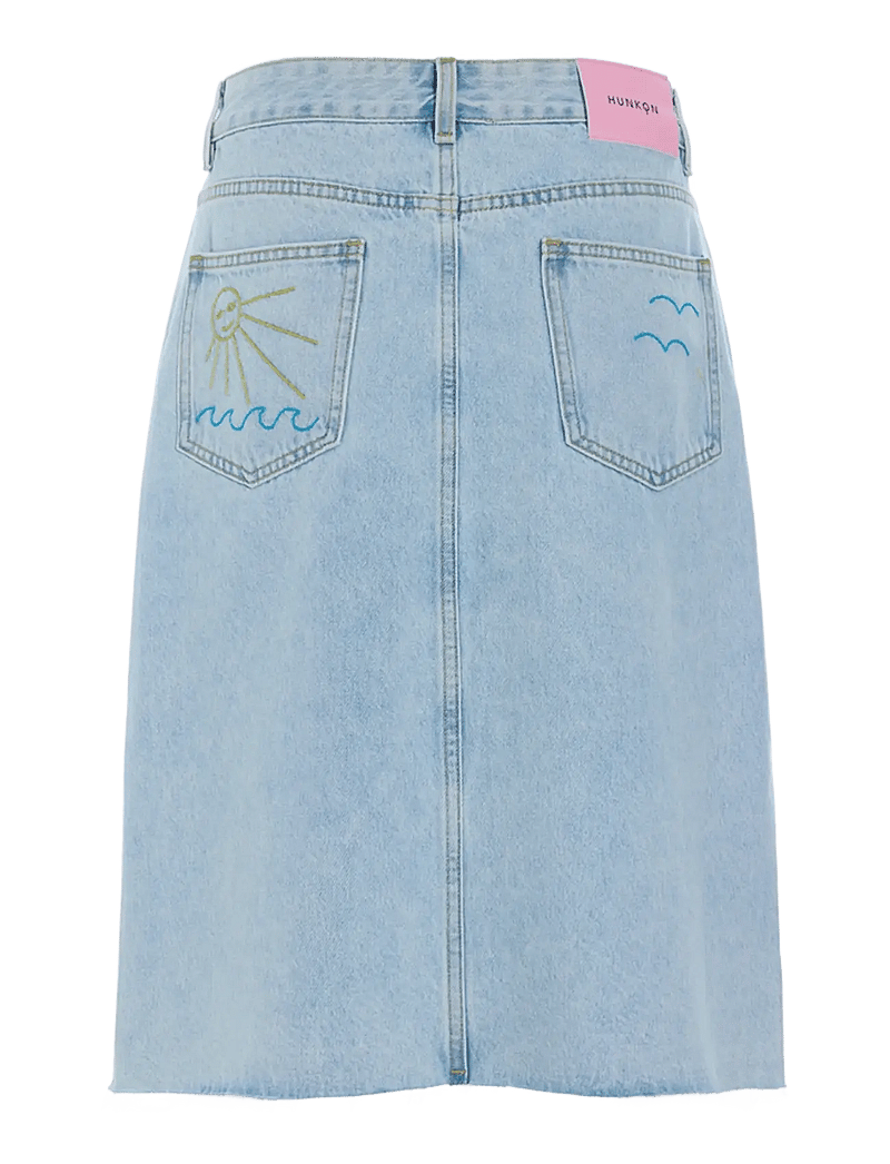 Hunkøn - Kenna Denim Skirt - denim skirts - light denim - 2