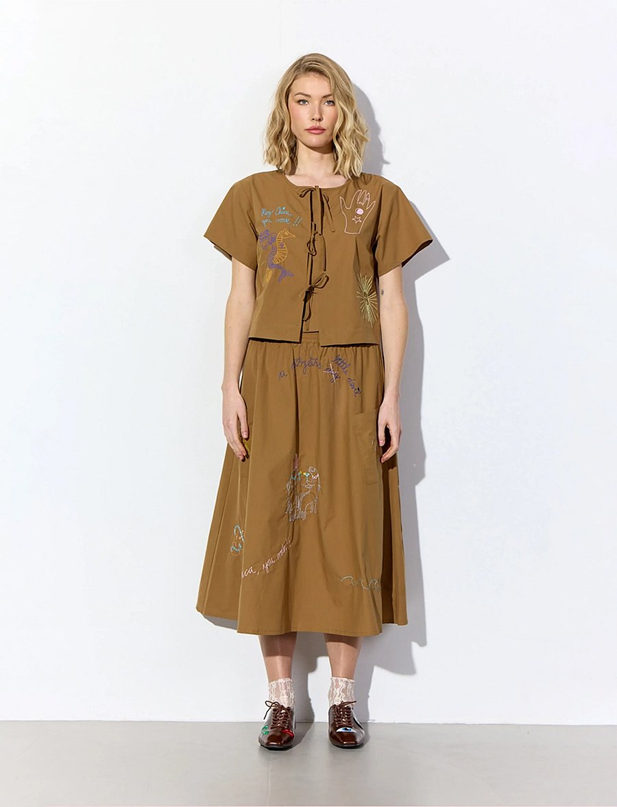 Hunkøn - Nima Shirt - kurzärmlige hemden - caramel - 3