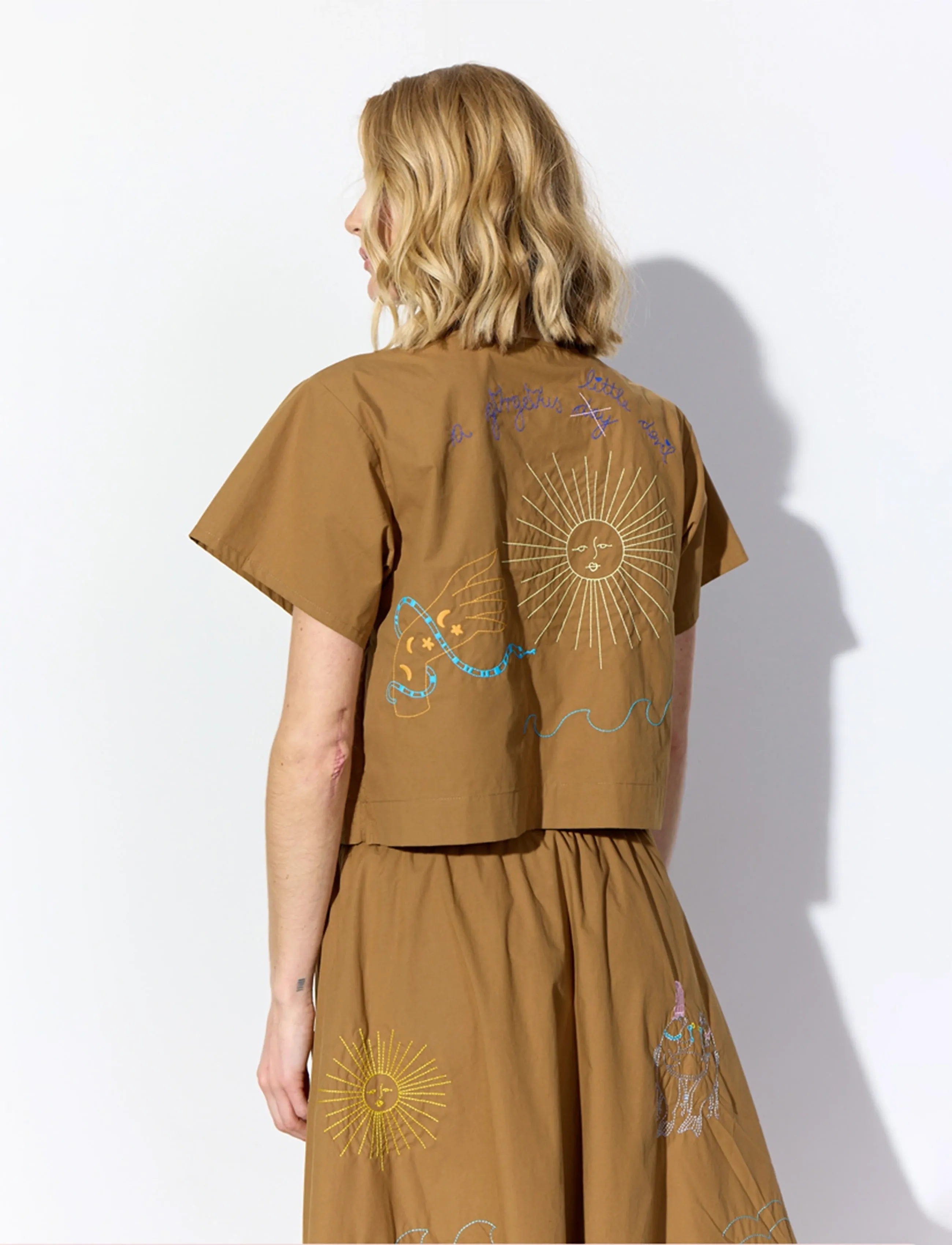 Hunkøn - Nima Shirt - kurzärmlige hemden - caramel - 4