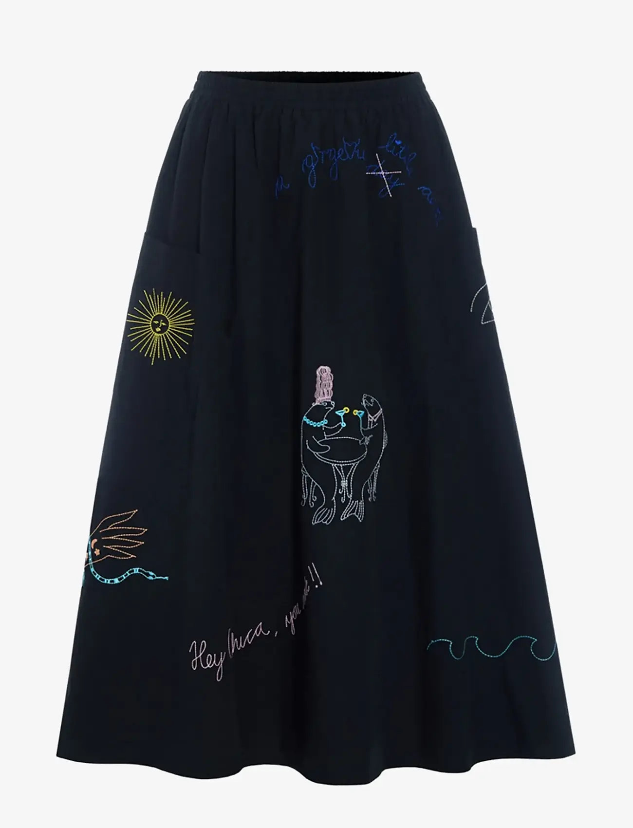 Hunkøn - Nima Skirt - midi skirts - black - 1