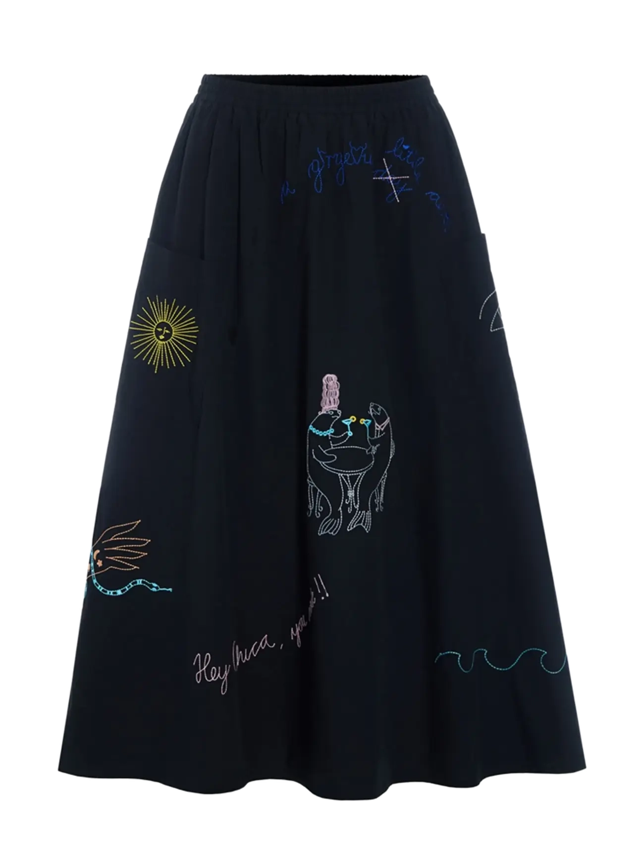 Hunkøn Nima Skirt - Kläder - BLACK / navy