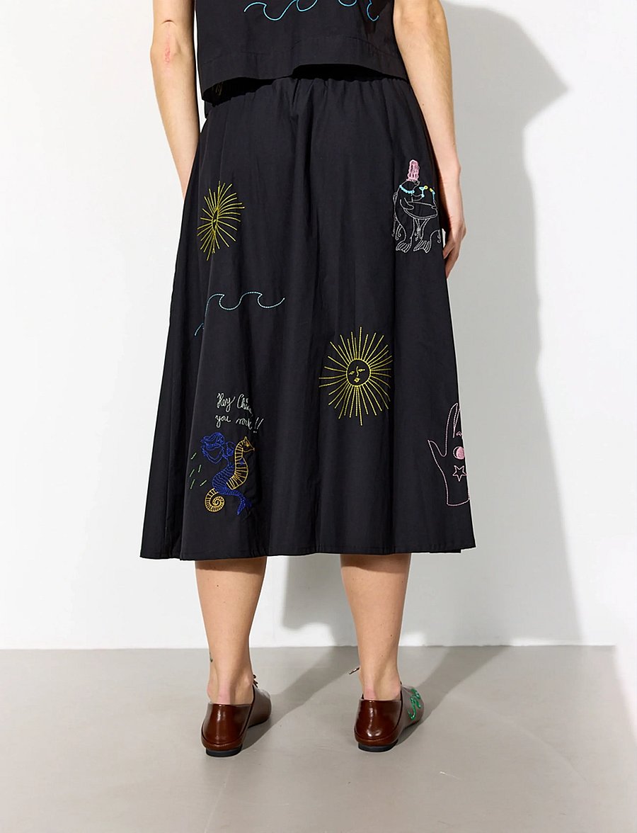 Hunkøn - Nima Skirt - midi-röcke - black - 3