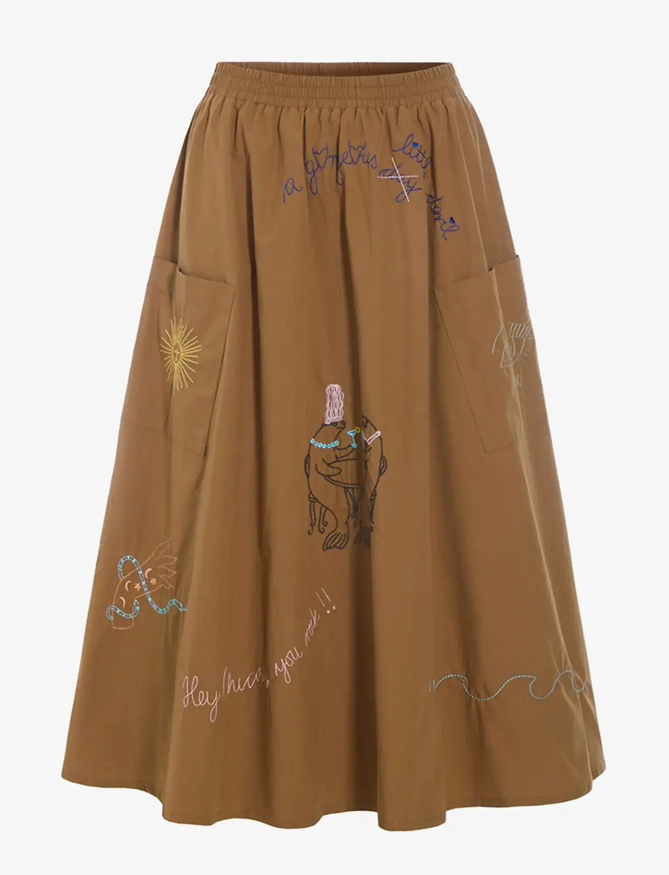 Hunkøn - Nima Skirt - midi nederdele - caramel - 1