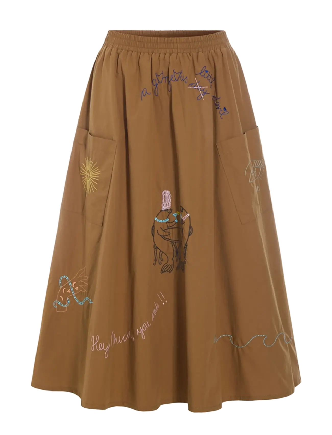 Hunkøn Nima Skirt - Starpsezonas stils - CARAMEL / brown