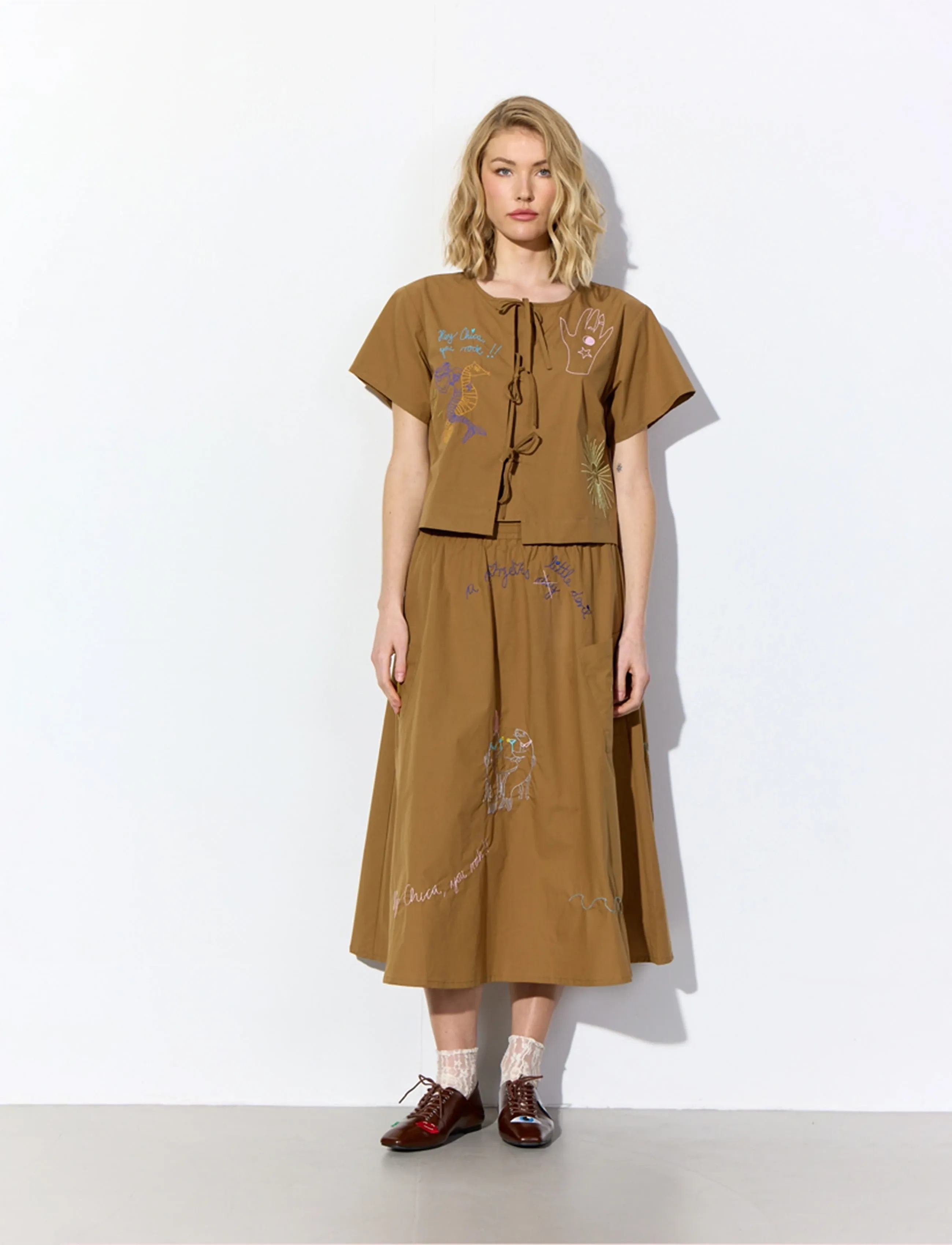 Hunkøn - Nima Skirt - spódnice do kolan i midi - caramel - 3