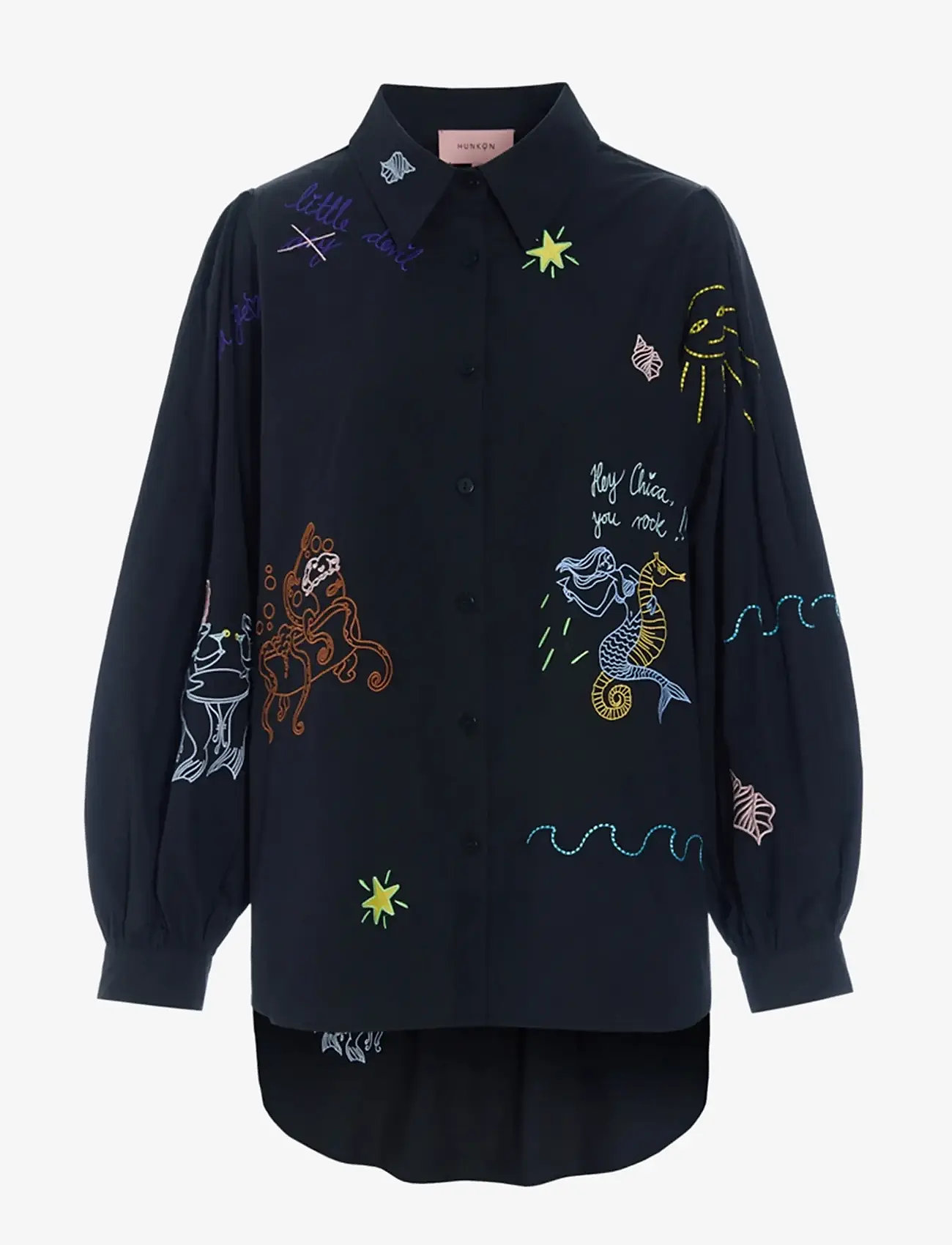 Hunkøn - Sasha Shirt - långärmade skjortor - black - 1