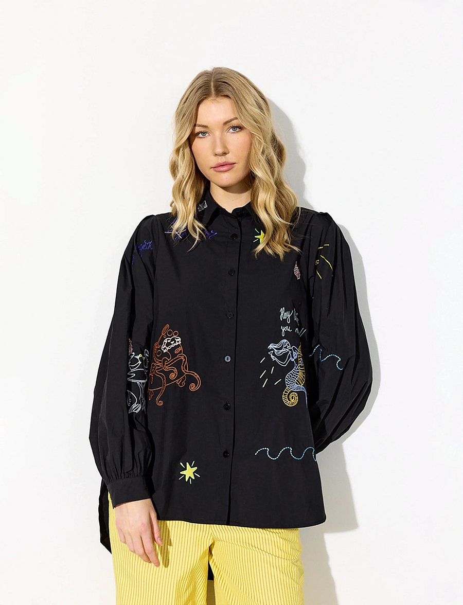 Hunkøn - Sasha Shirt - langärmlige hemden - black - 0