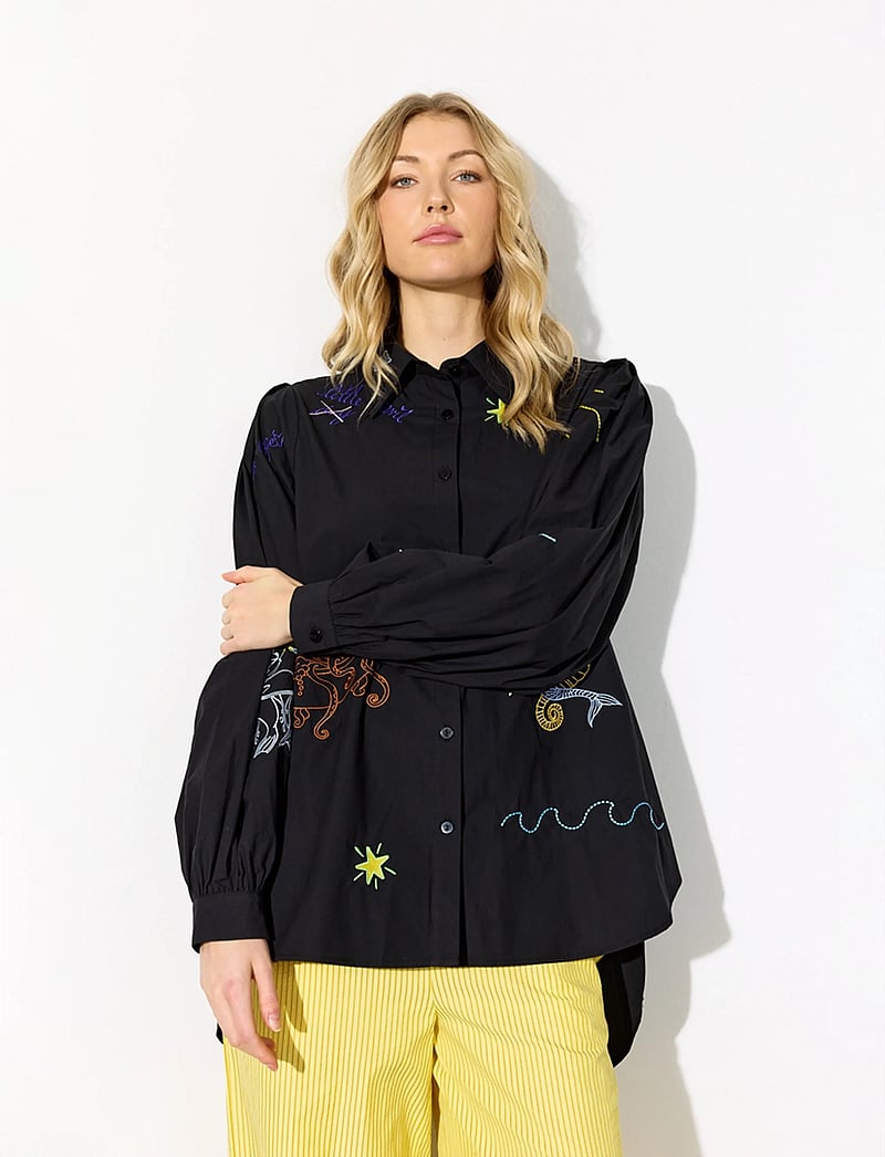 Hunkøn - Sasha Shirt - långärmade skjortor - black - 3