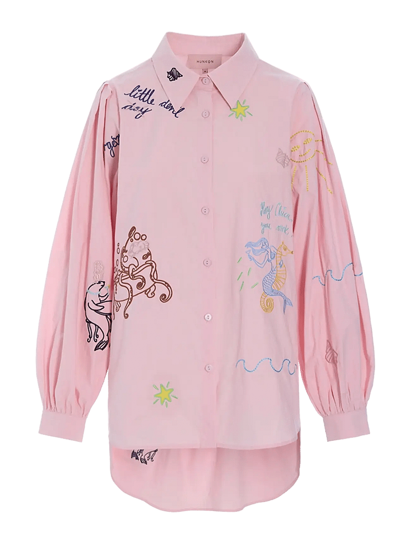 Hunkøn - Sasha Shirt - pikkade varrukatega särgid - rose - 1