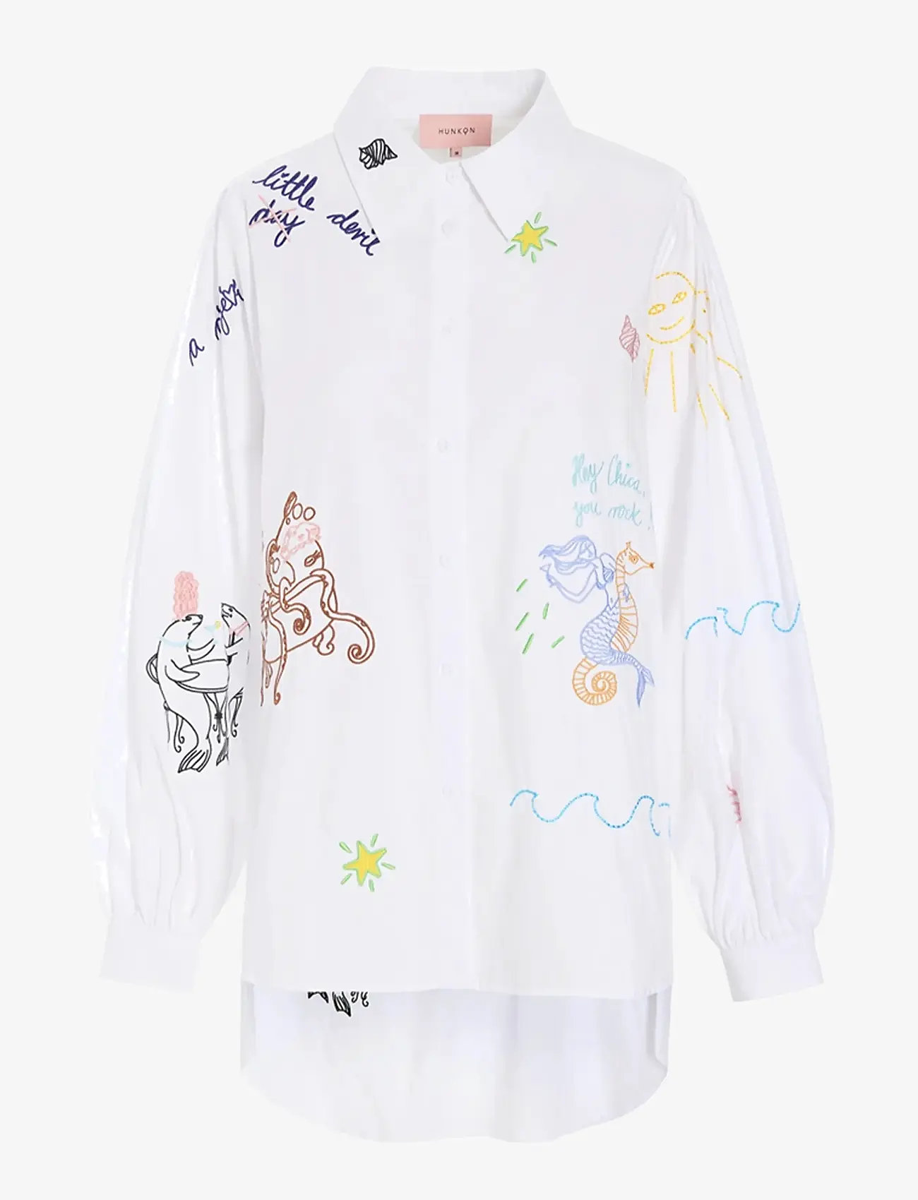 Hunkøn - Sasha Shirt - pikkade varrukatega särgid - white - 1