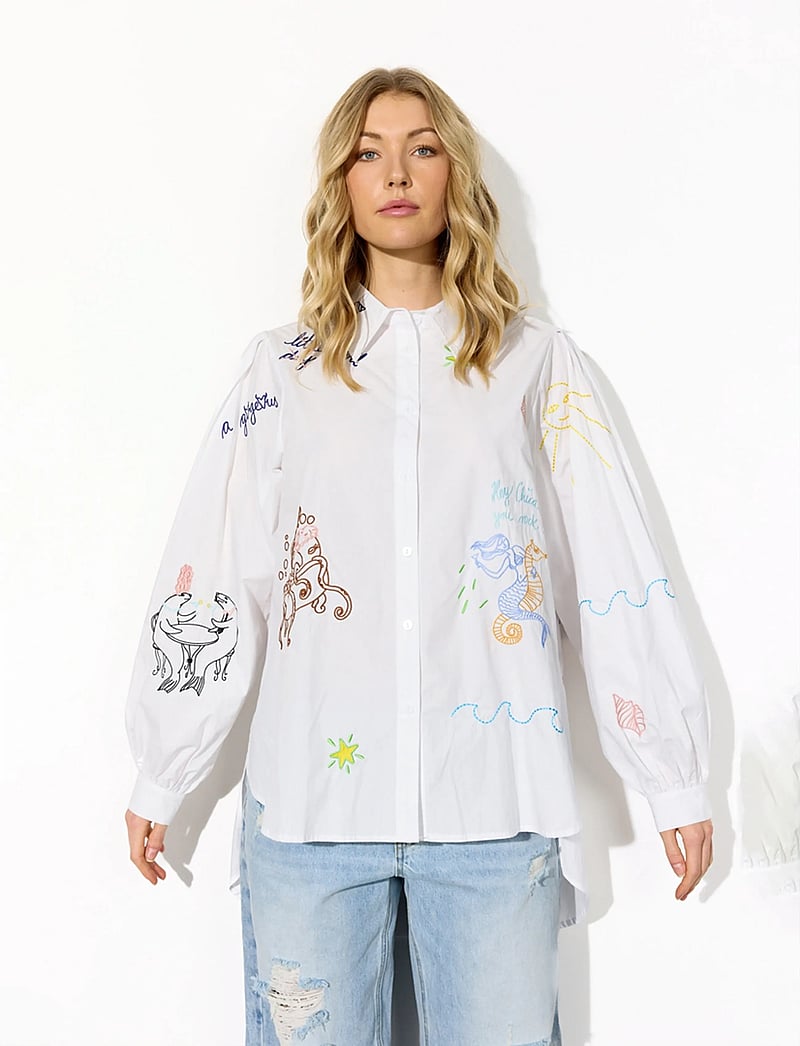 Hunkøn - Sasha Shirt - pikkade varrukatega särgid - white - 3