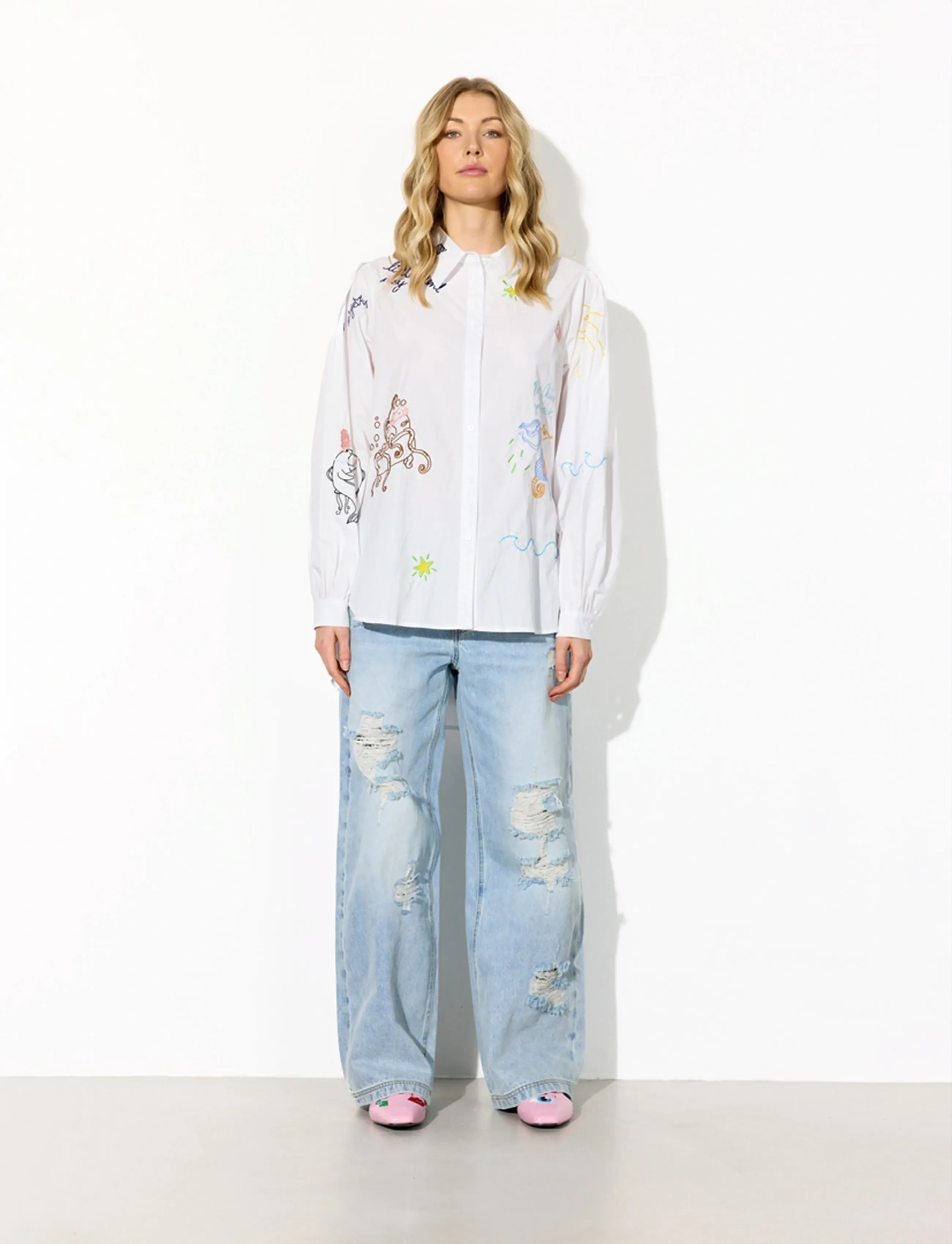 Hunkøn - Sasha Shirt - langärmlige hemden - white - 4