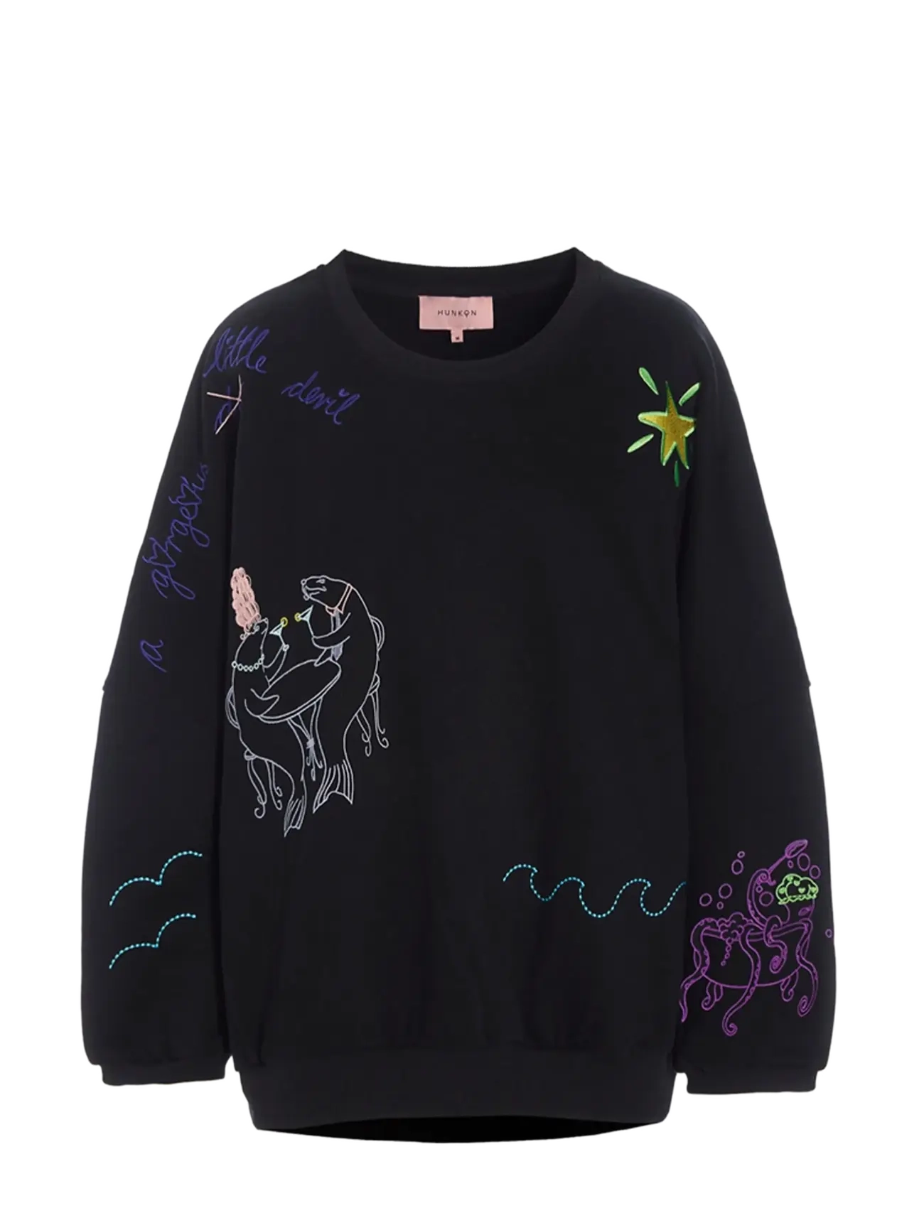 HUNKØN Eva Sweatshirt Schwarz - S - Damen