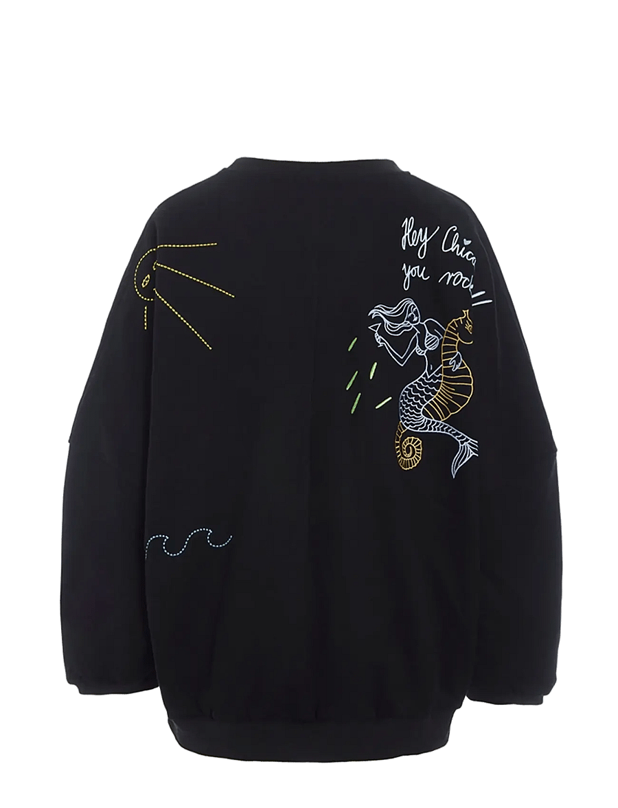 Hunkøn - Eva Sweatshirt - sweatshirts - black - 2