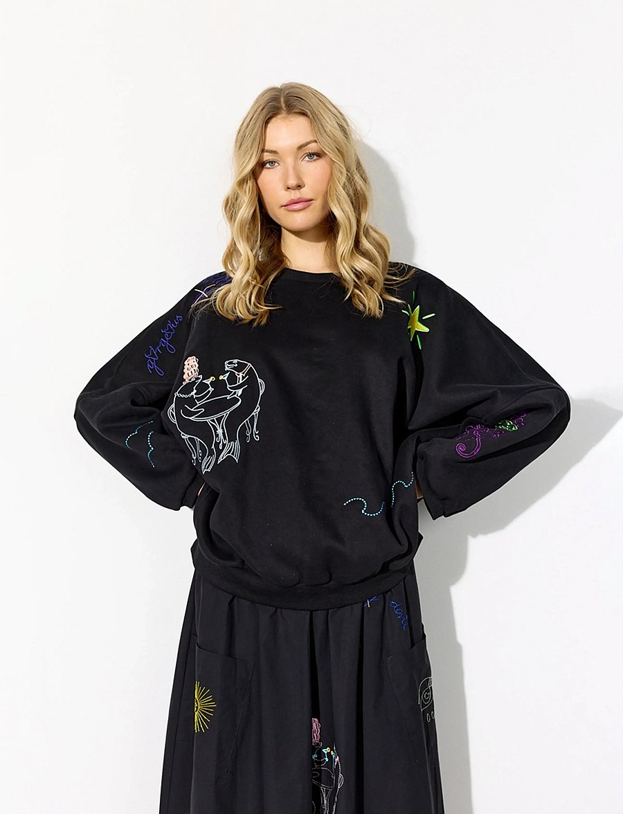 Hunkøn - Eva Sweatshirt - sweatshirts - black - 0