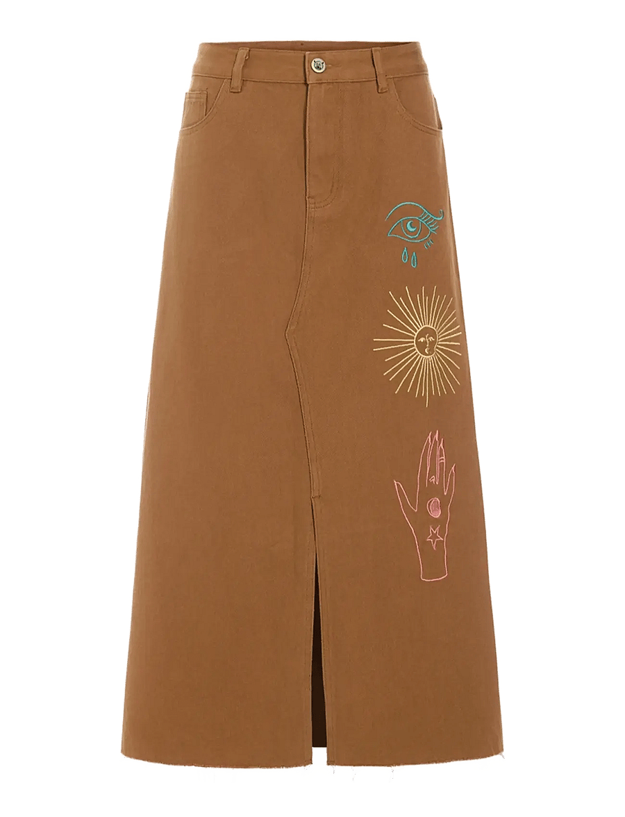 Hunkøn - Suki Skirt - midi-röcke - caramel - 1