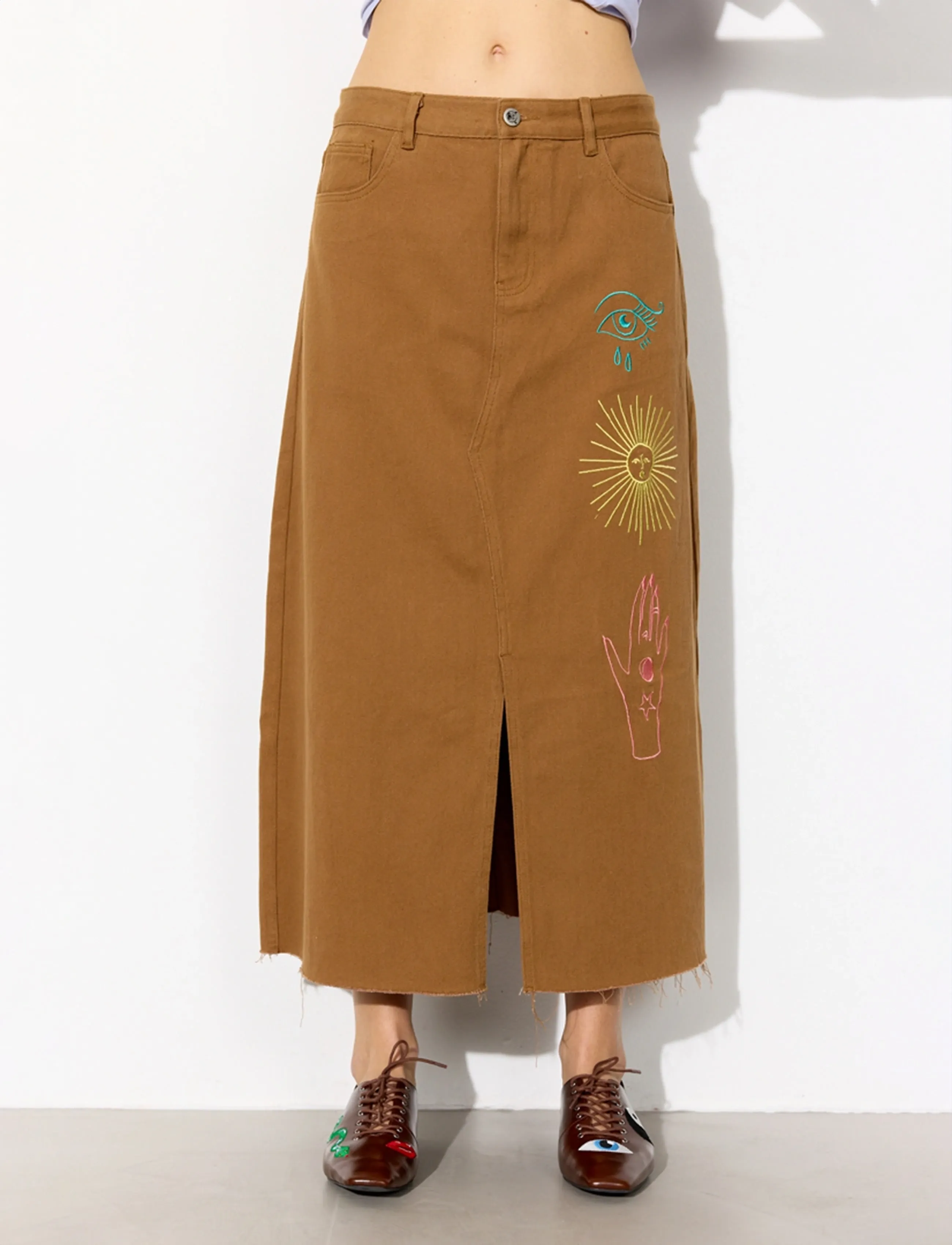 Hunkøn - Suki Skirt - midi kjolar - caramel - 3