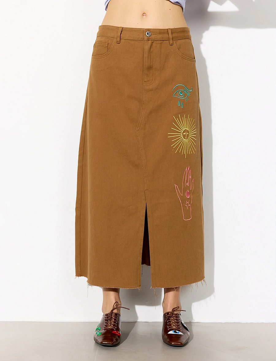 Hunkøn - Suki Skirt - midi-röcke - caramel - 3