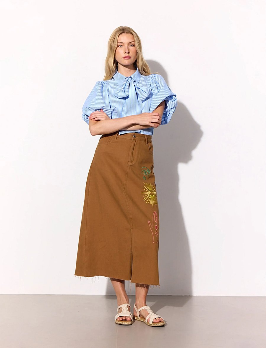 Hunkøn - Suki Skirt - midi-röcke - caramel - 4