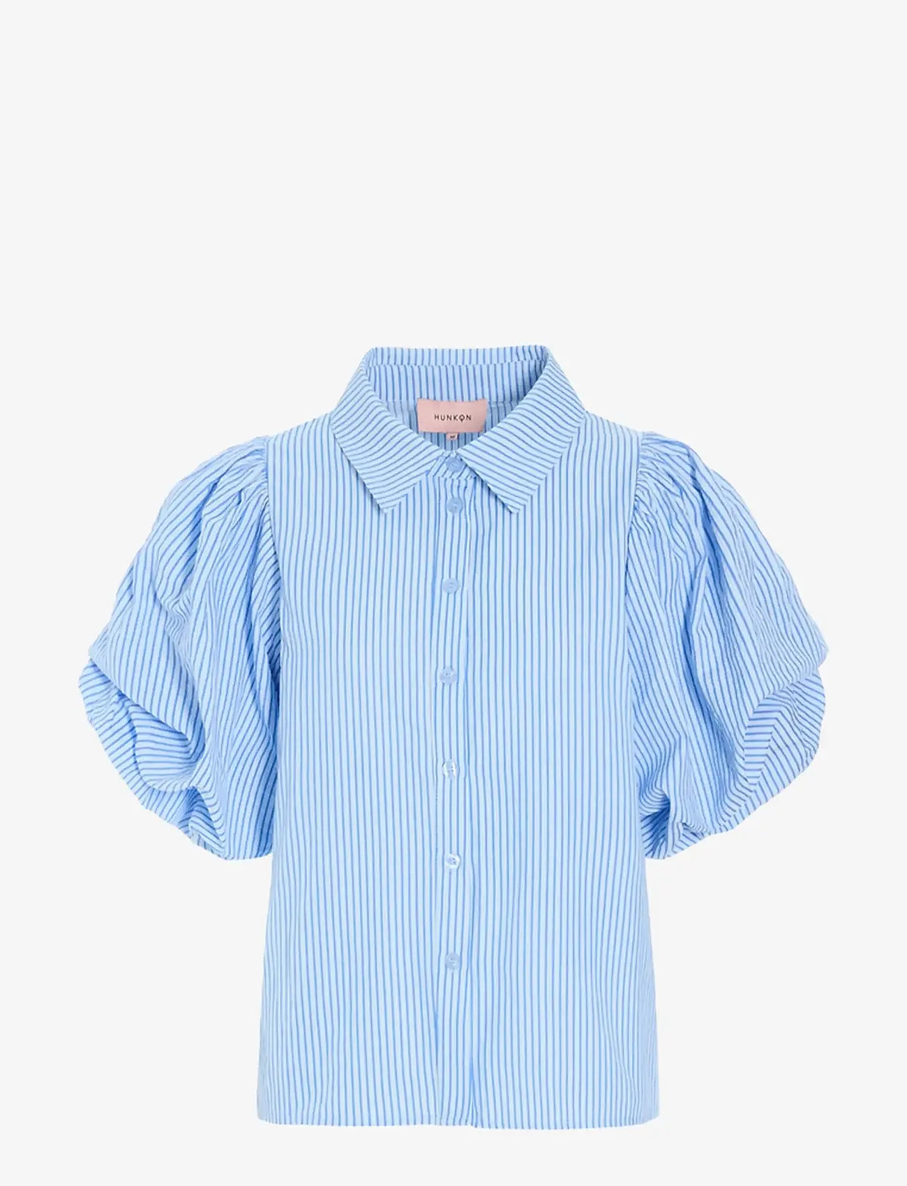 Hunkøn - Gudrun Shirt - kurzärmlige hemden - blue - 2