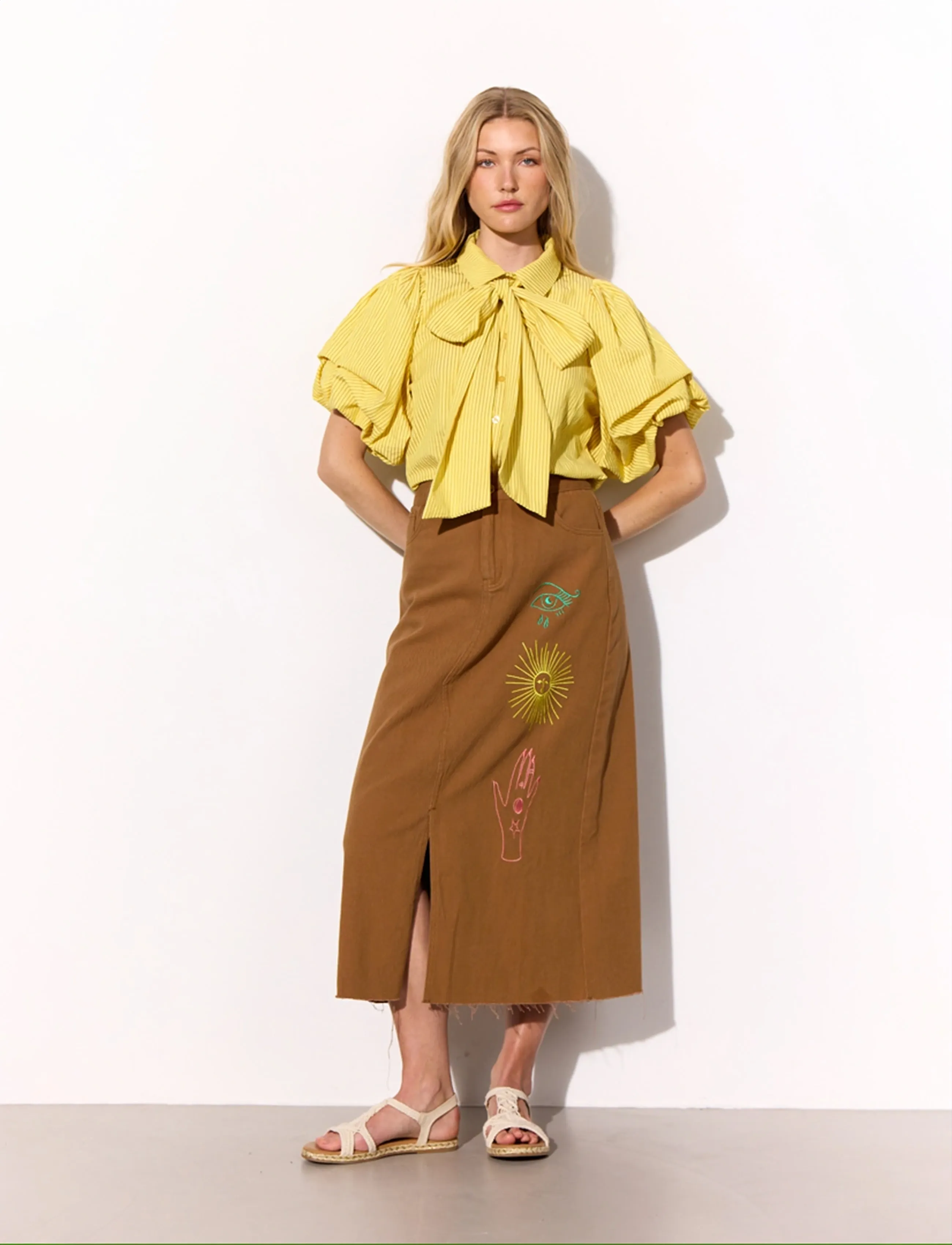Hunkøn - Gudrun Shirt - kurzärmlige hemden - yellow - 3