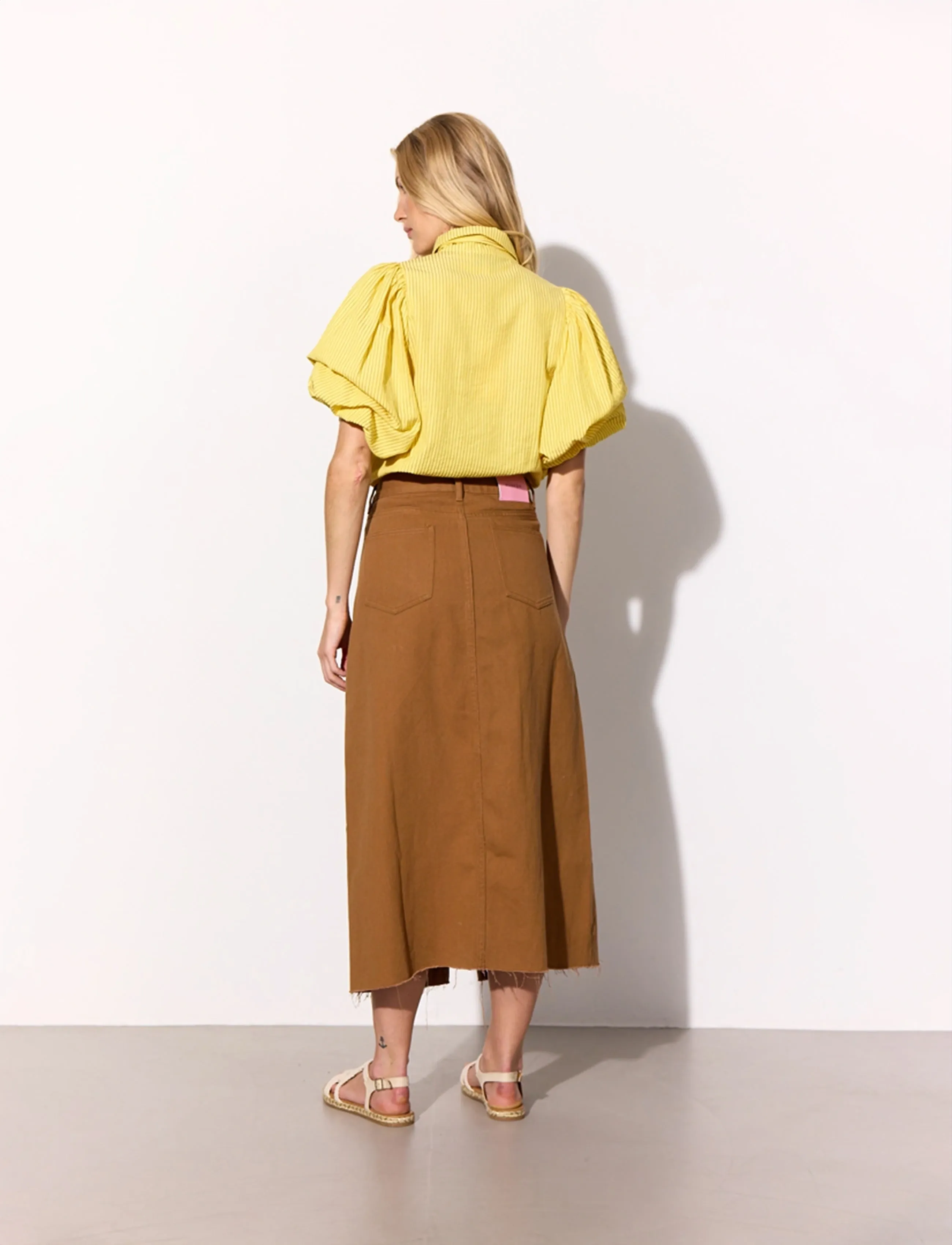 Hunkøn - Gudrun Shirt - kurzärmlige hemden - yellow - 4