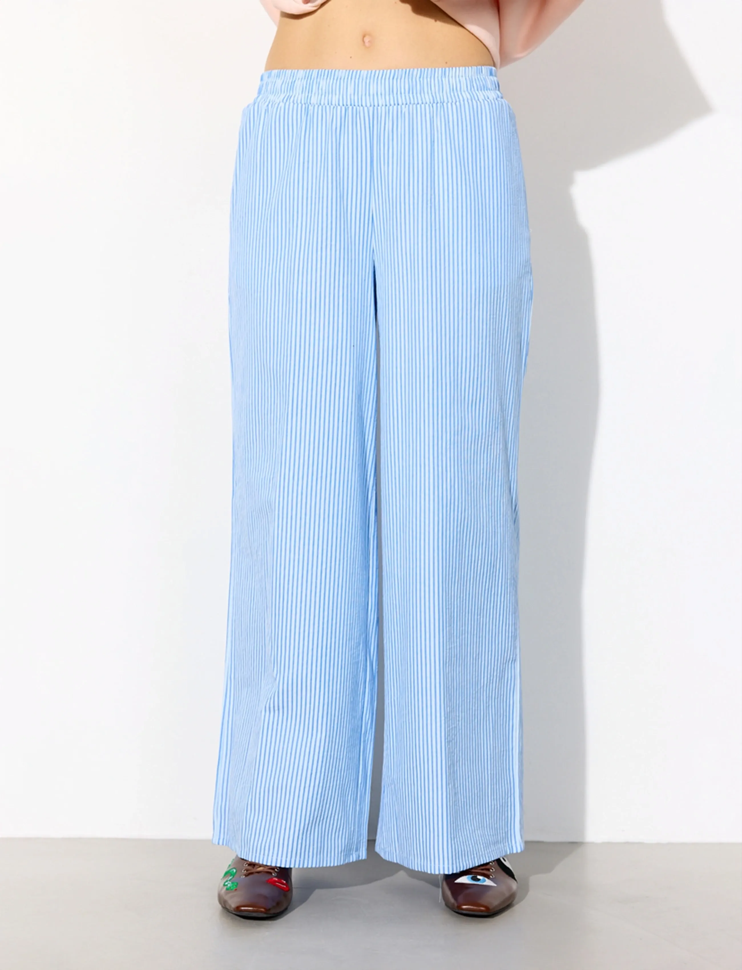 Hunkøn Gudrun Trousers, XL, Blue, Bukser > Brede Ben, Dame