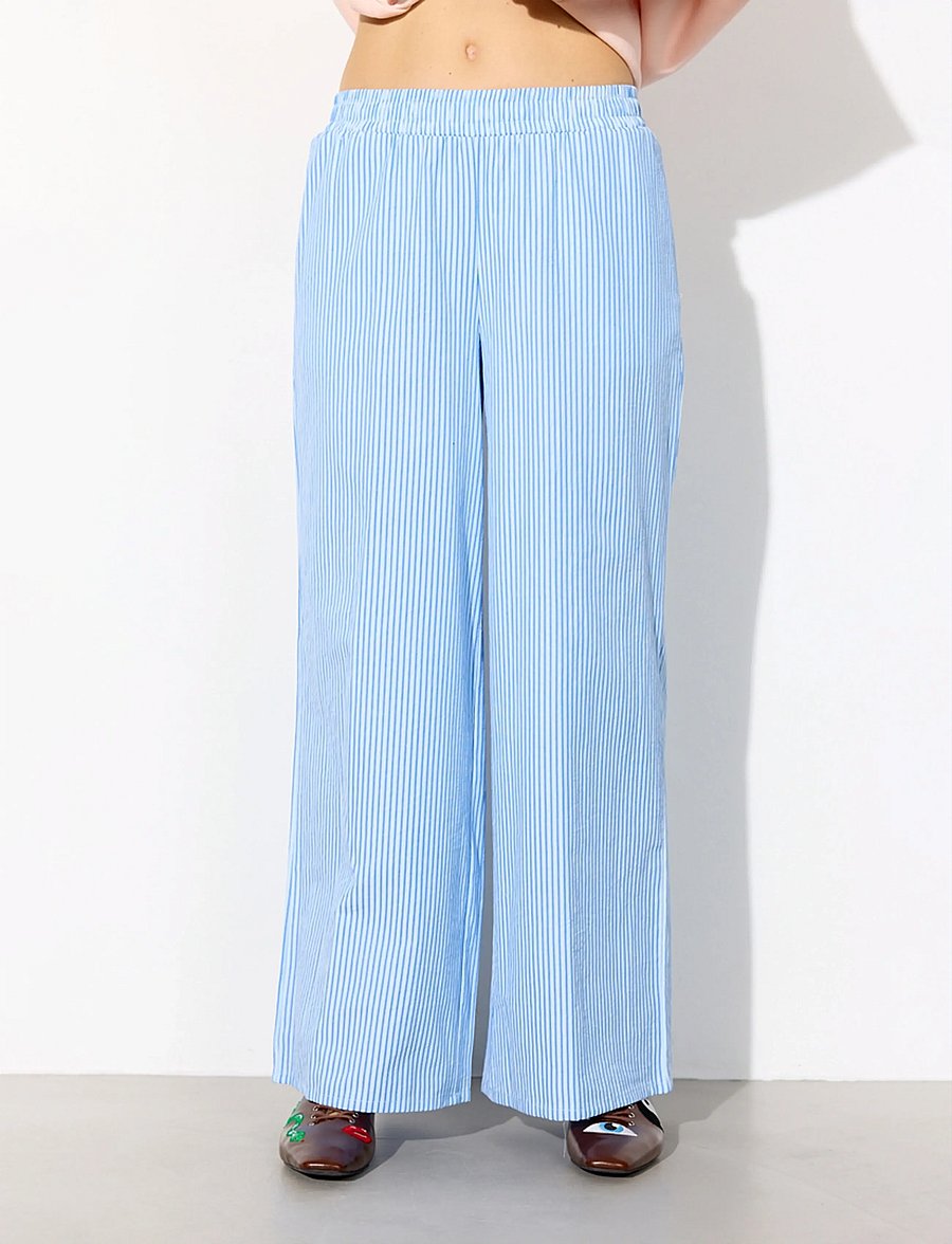 Hunkøn - Gudrun Trousers - bukser med brede ben - blue - 0