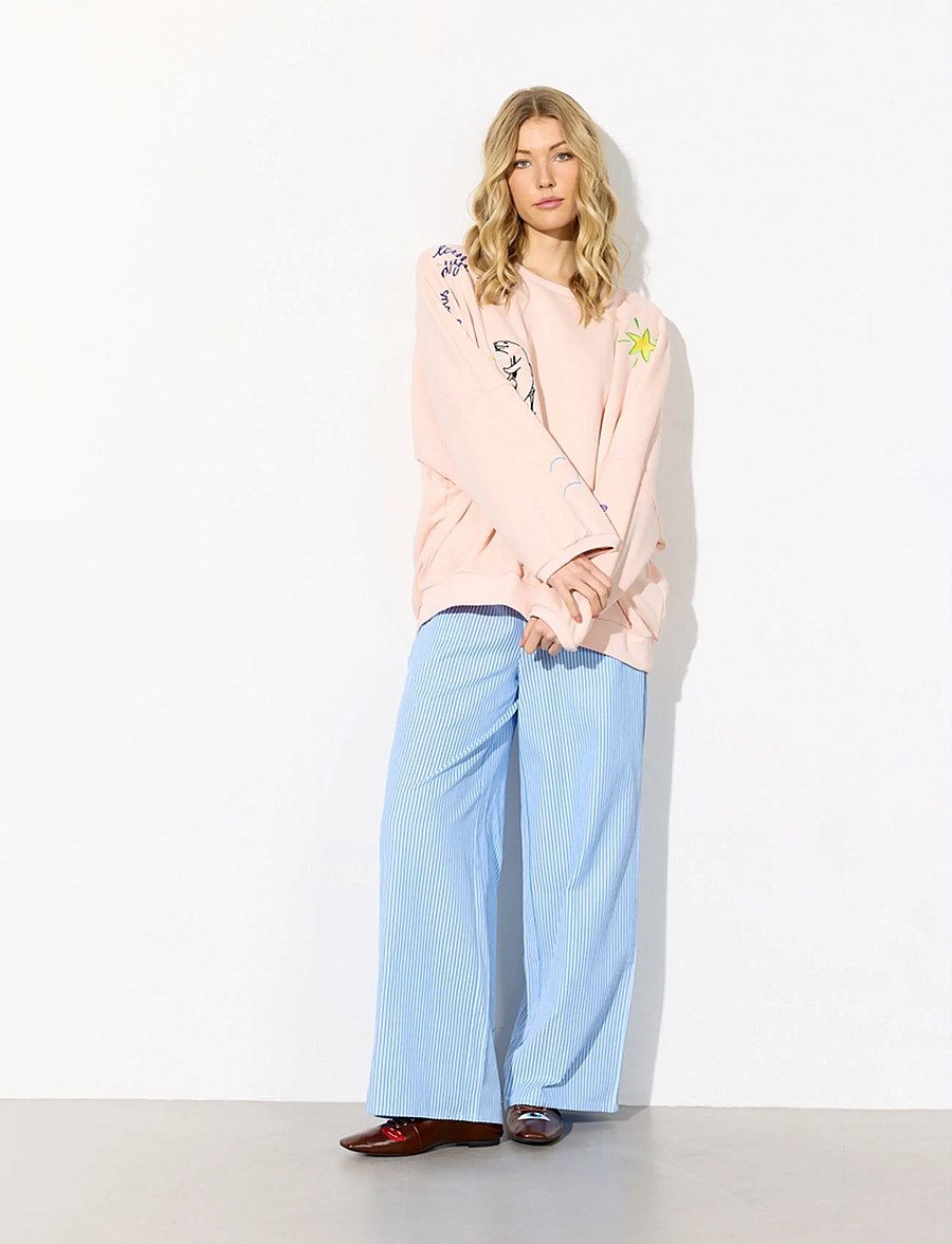 Hunkøn - Gudrun Trousers - bukser med brede ben - blue - 3