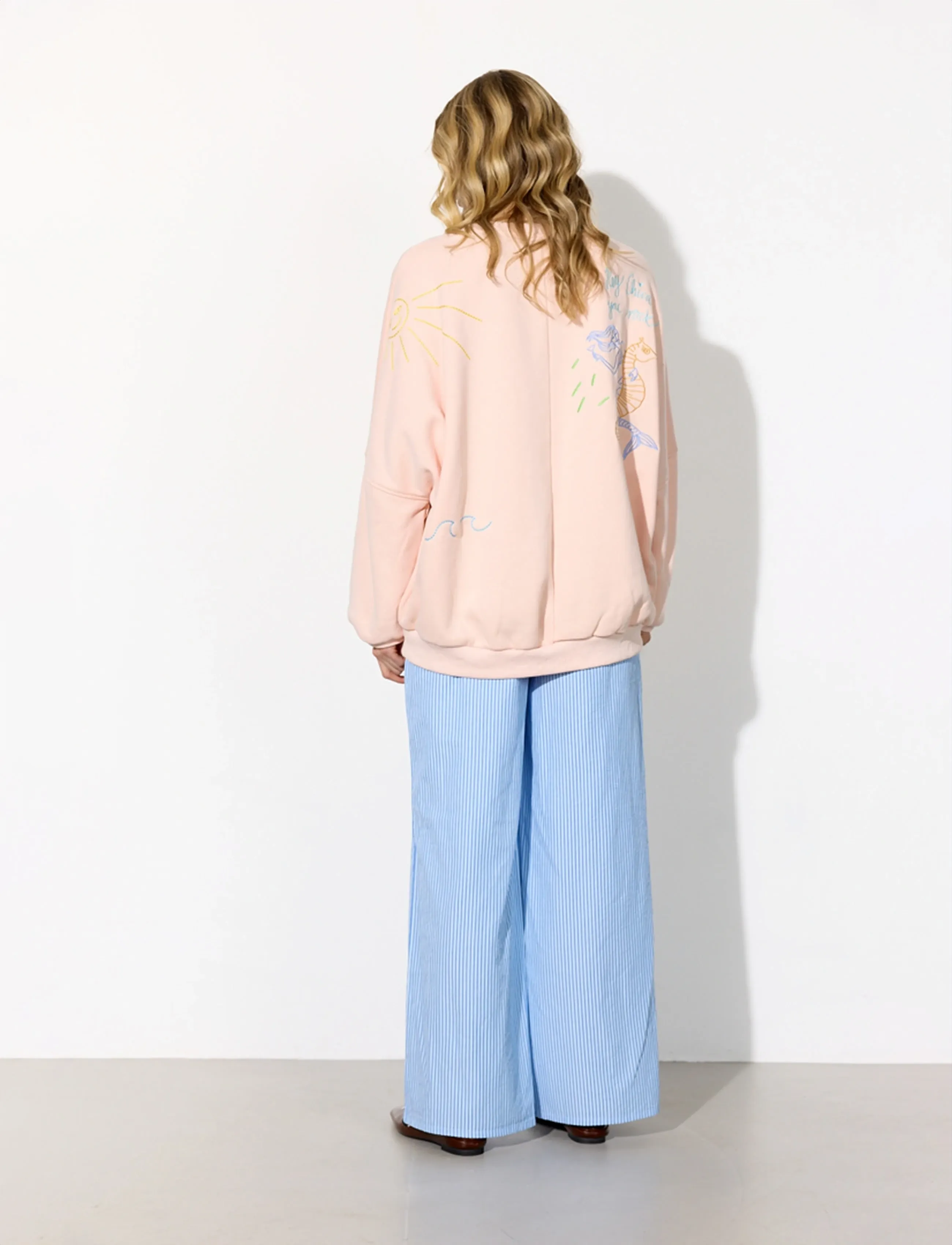 Hunkøn - Gudrun Trousers - laia säärega püksid - blue - 4