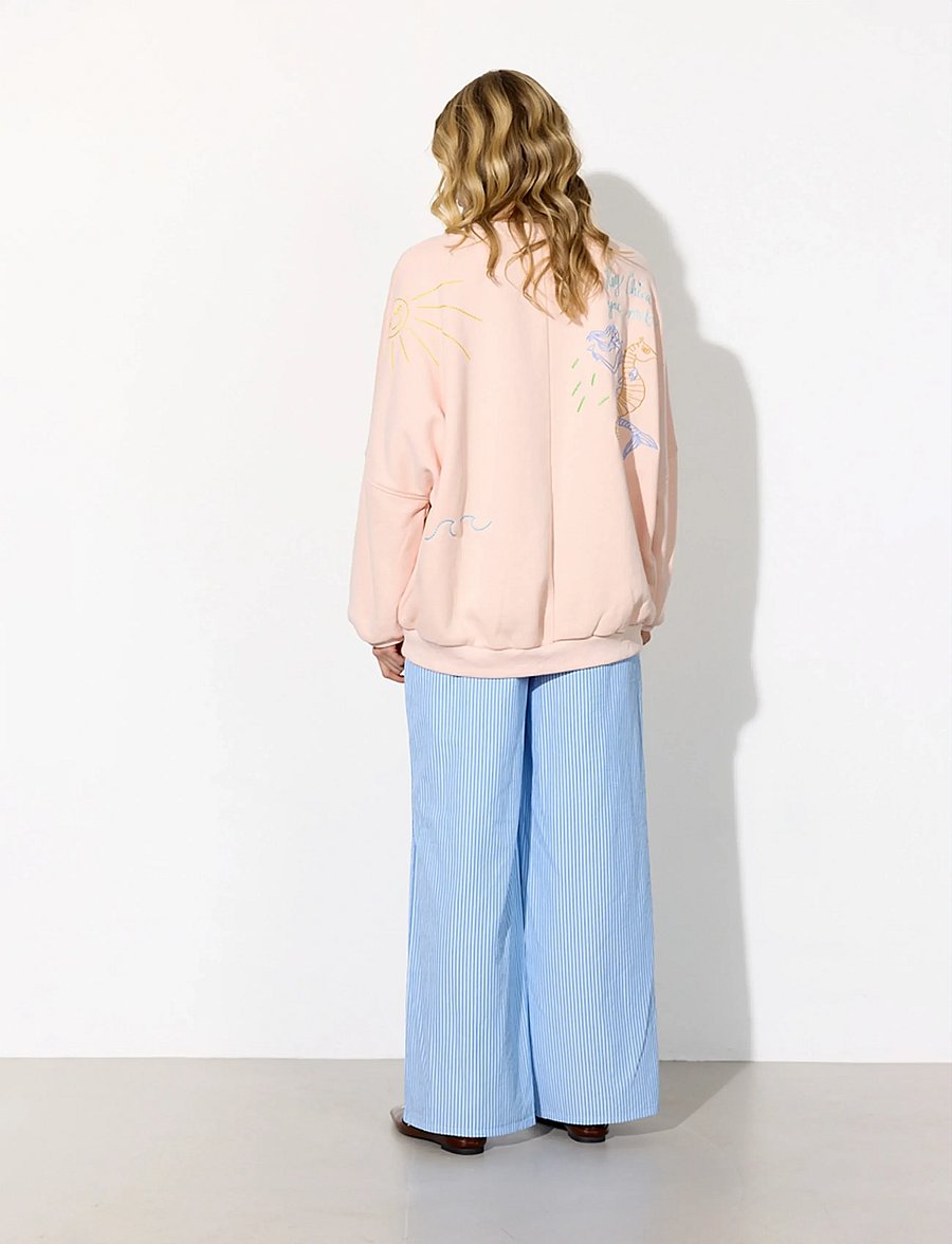 Hunkøn - Gudrun Trousers - bukser med brede ben - blue - 4