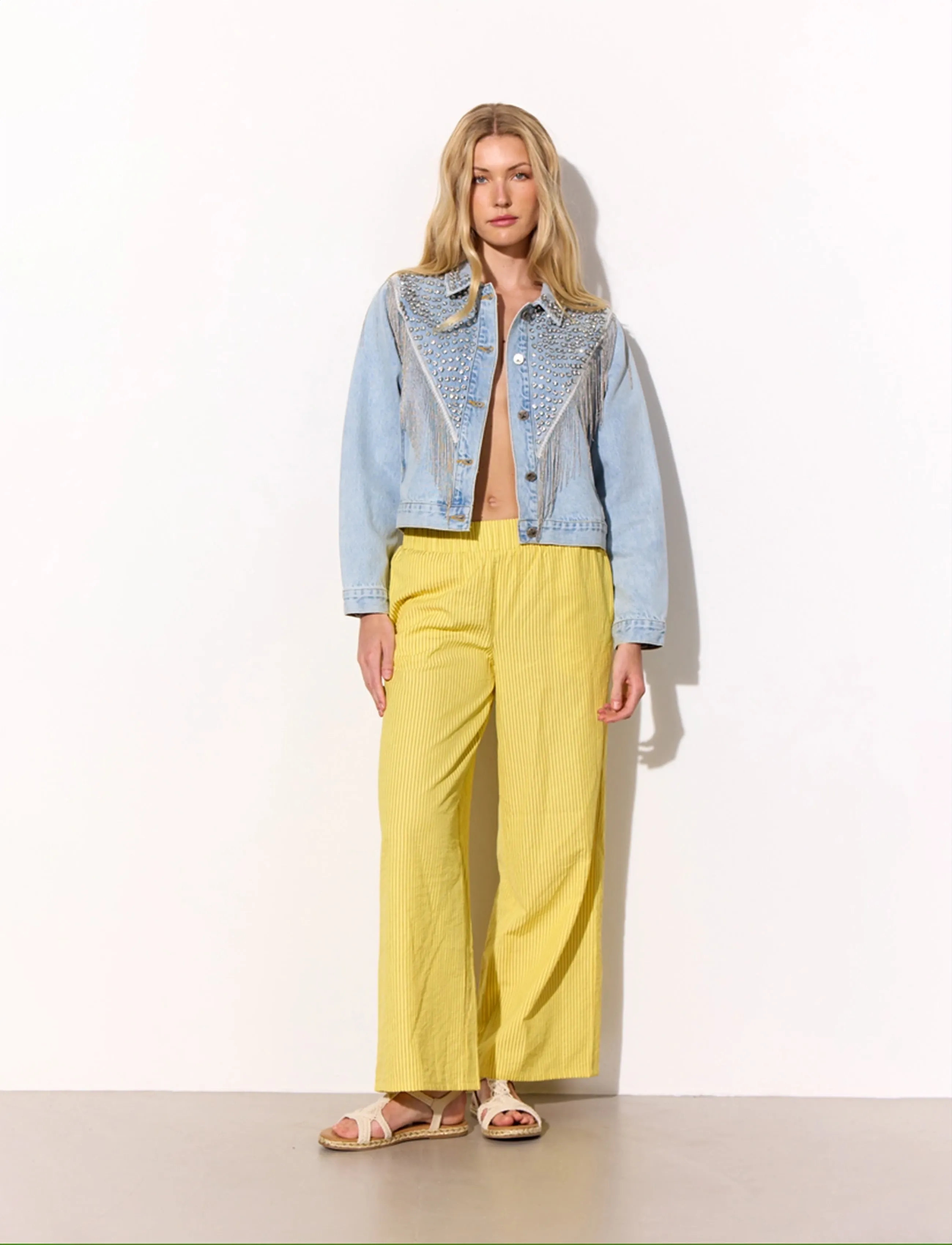 Hunkøn - Gudrun Trousers - hosen mit weitem bein - yellow - 3