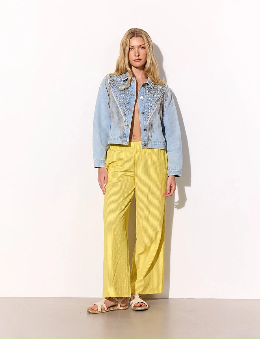 Hunkøn - Gudrun Trousers - hosen mit weitem bein - yellow - 3