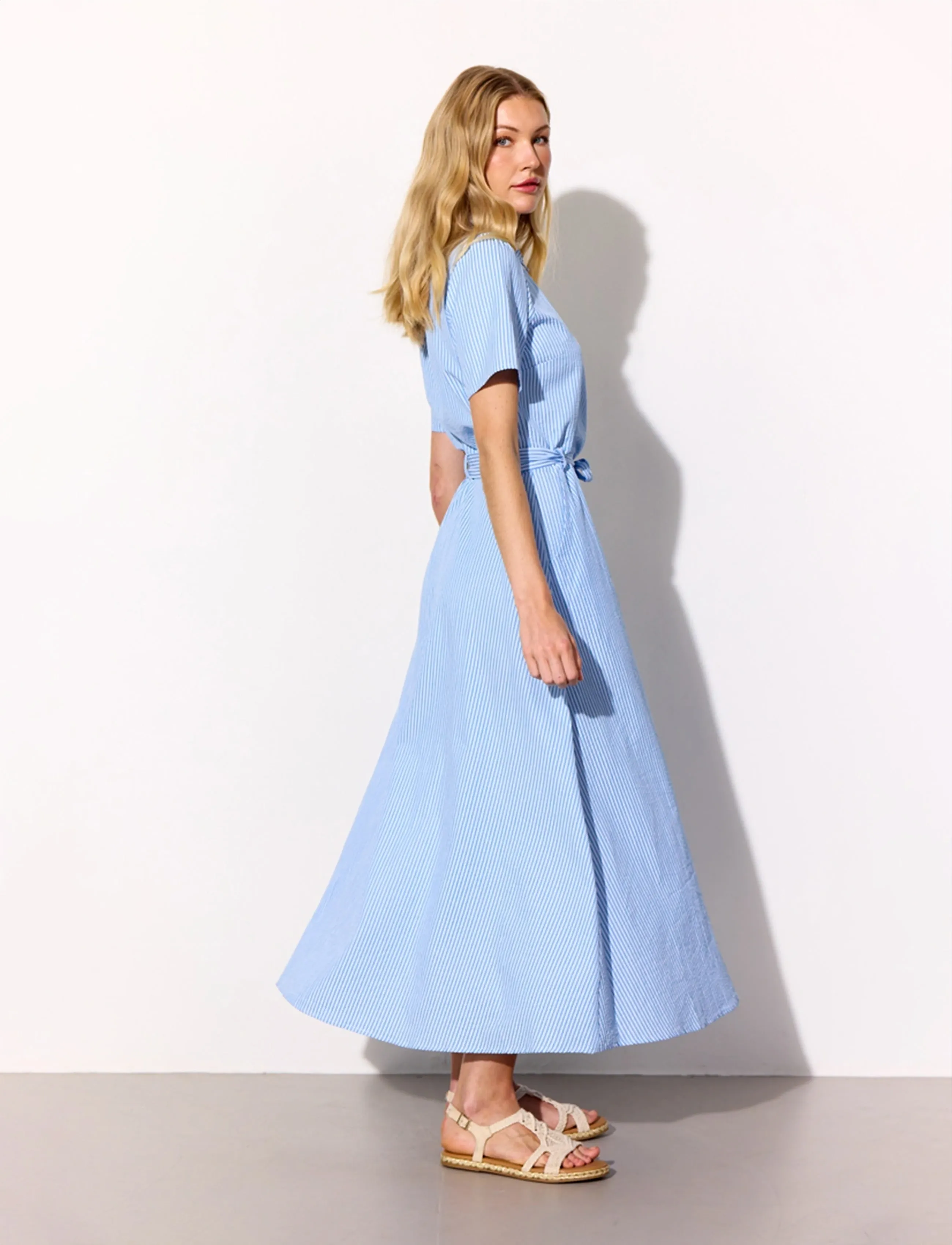 Hunkøn - Gudrun Dress - skjortklänningar - blue - 4