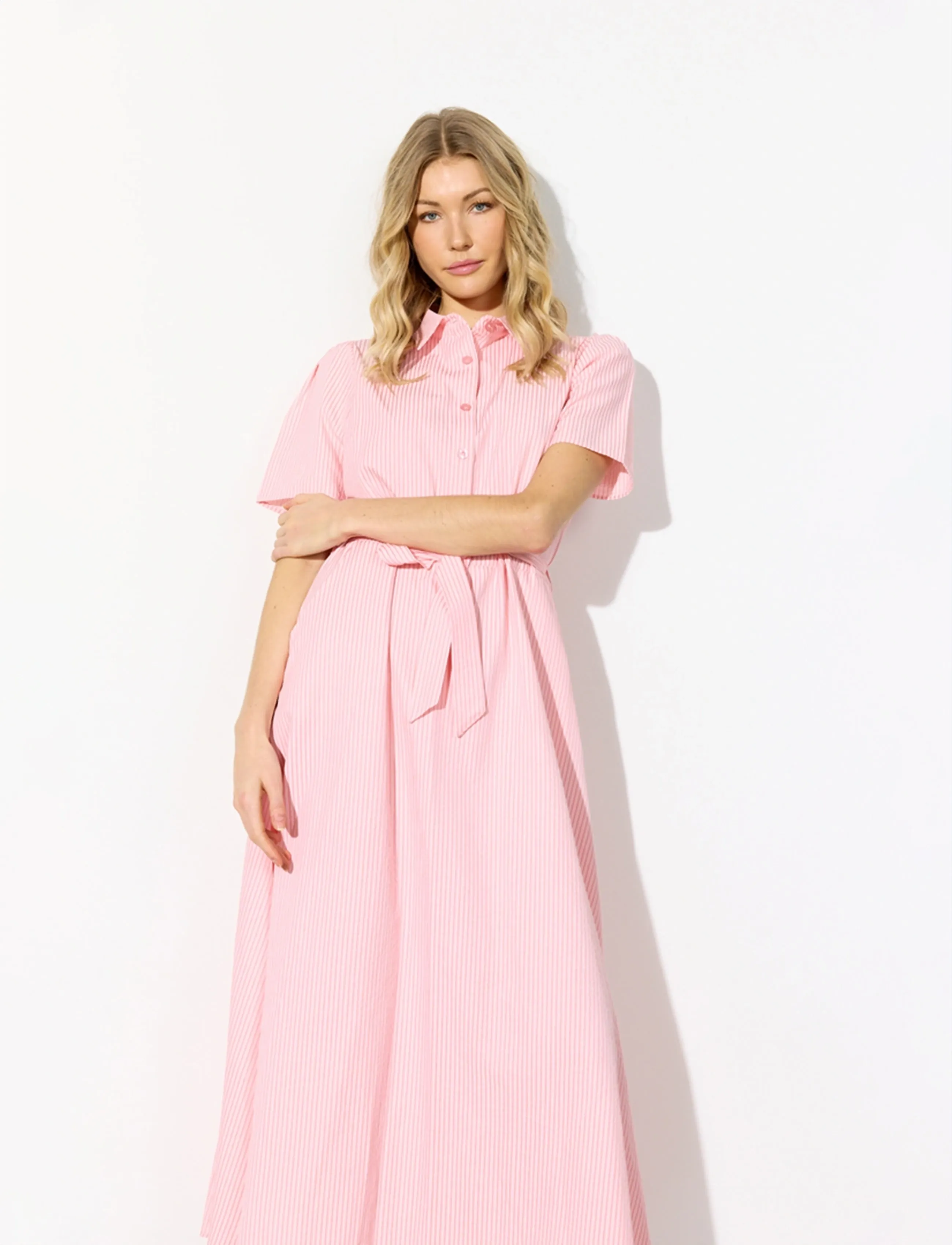 Hunkøn - Gudrun Dress - shirt dresses - pink - 3