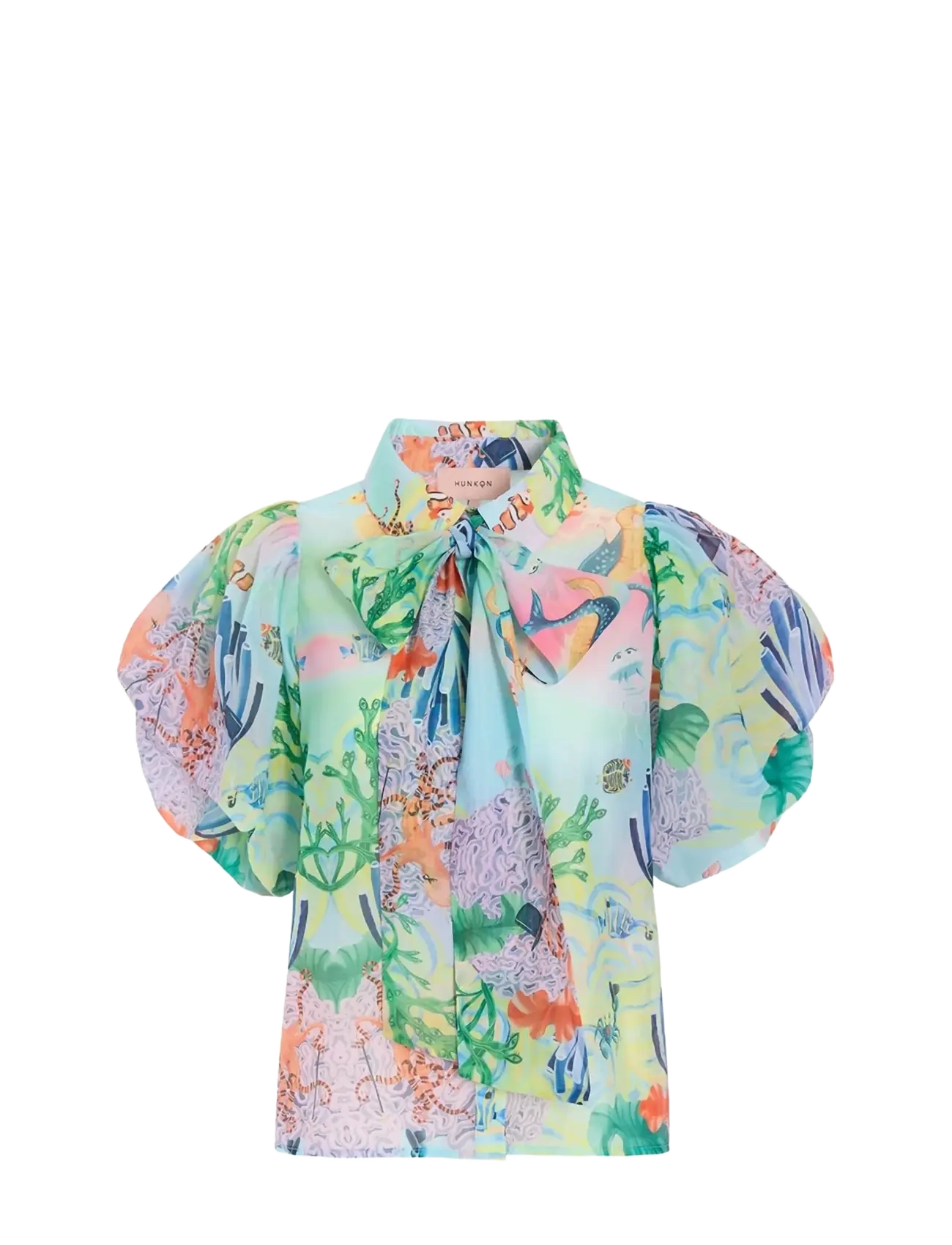 Hunkøn Marina Shirt - Officewear - OCEAN LIFE ART PRINT / multi
