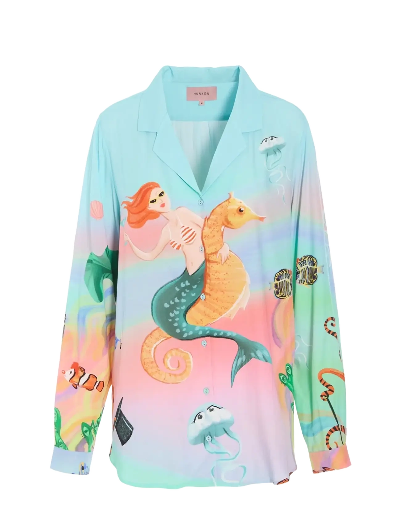 Hunkøn Sandy Shirt - Kläder - OCEAN LIFE ART PRINT / multi