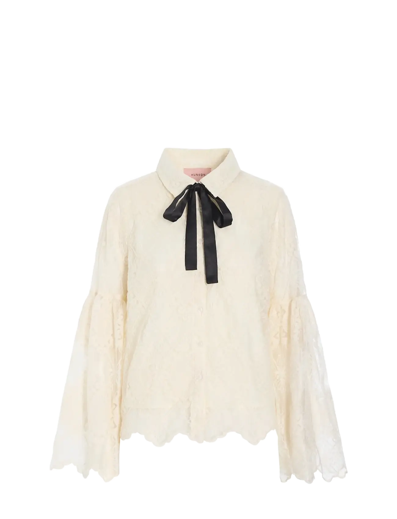 Hunkøn Lulu Lace Shirt - Officewear - CREAM LACE / cream
