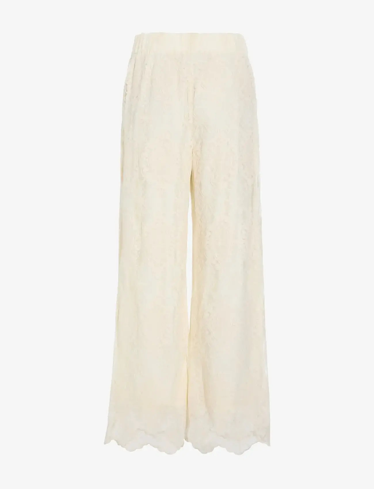 Hunkøn - Lulu Lace Trousers - hosen mit weitem bein - cream lace - 2