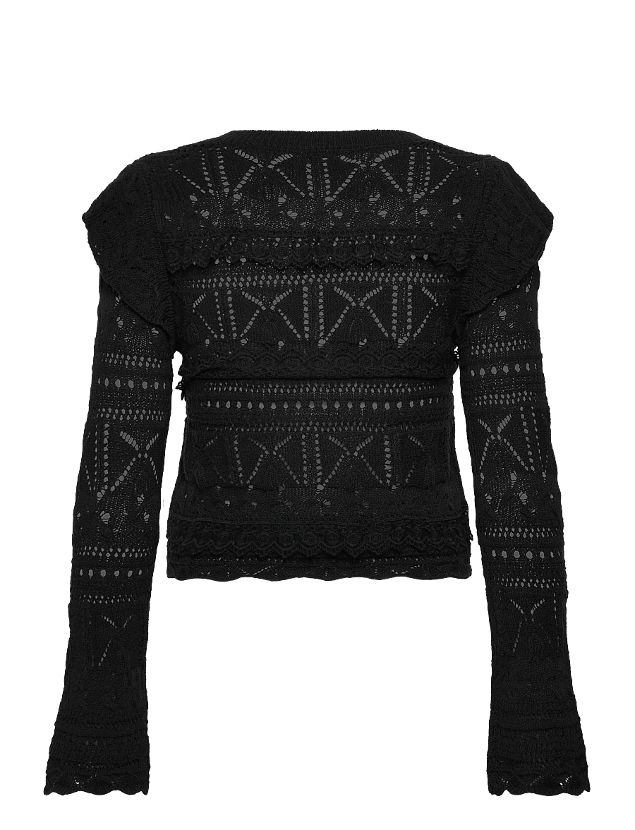 Hunkøn - Sienna Knit Cardigan - koftor - black - 2