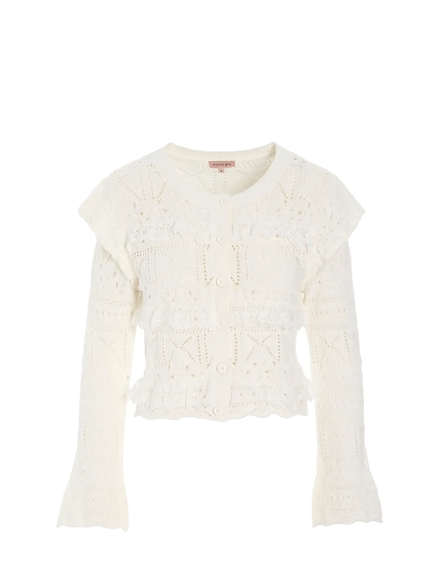 Hunkøn - Sienna Knit Cardigan - strickjacken - vanilla - 1