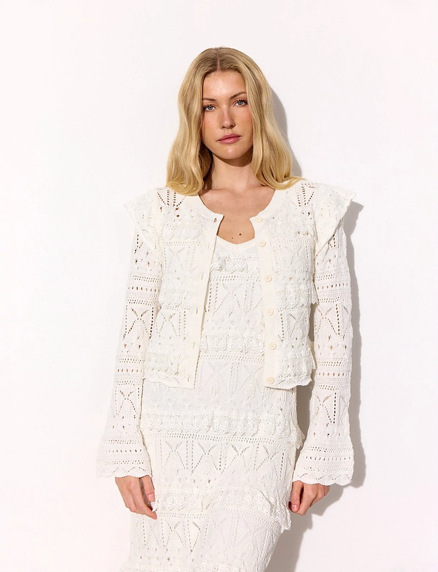 Hunkøn - Sienna Knit Cardigan - strickjacken - vanilla - 0