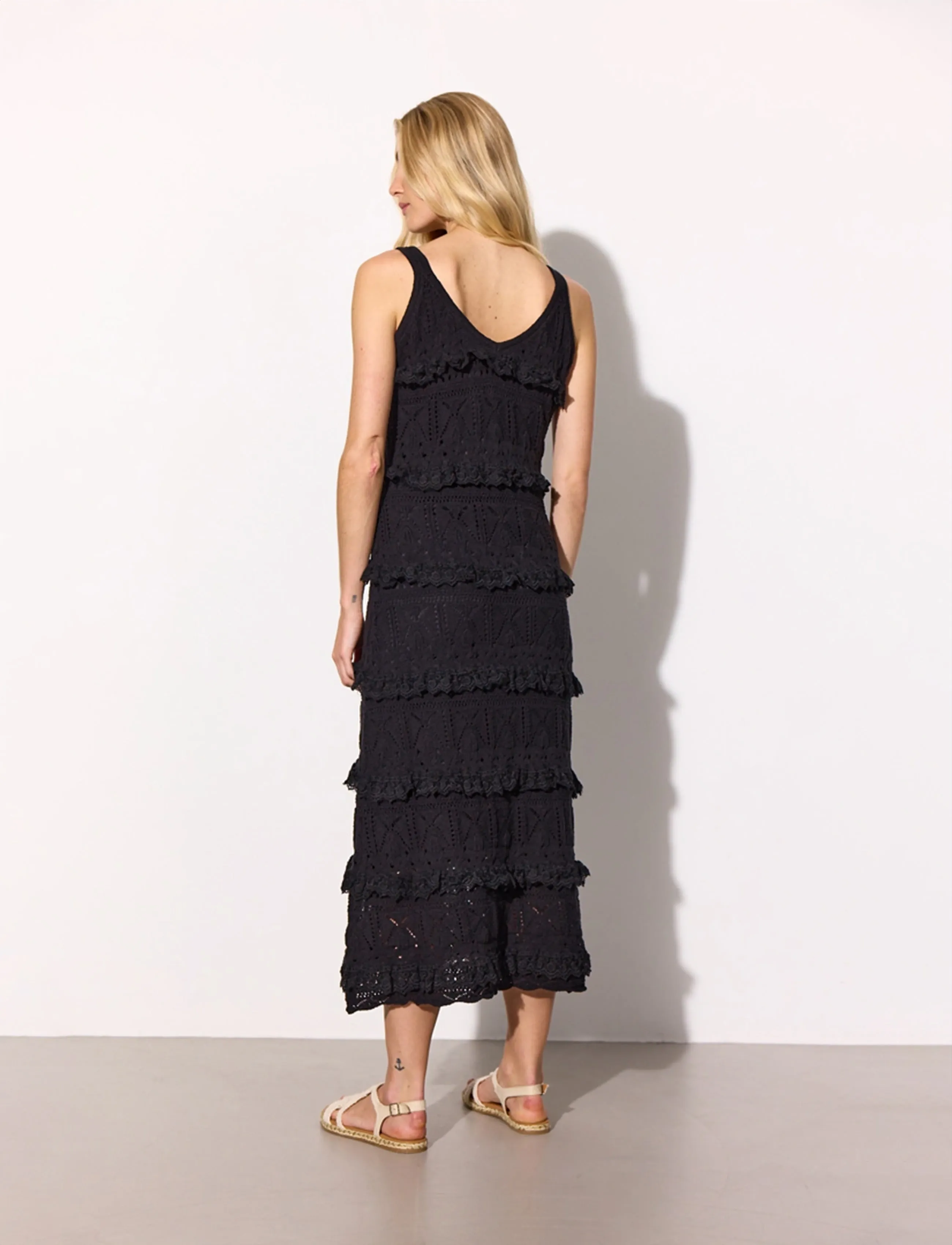Hunkøn - Sienna Knit Dress - stickade klänningar - black - 4